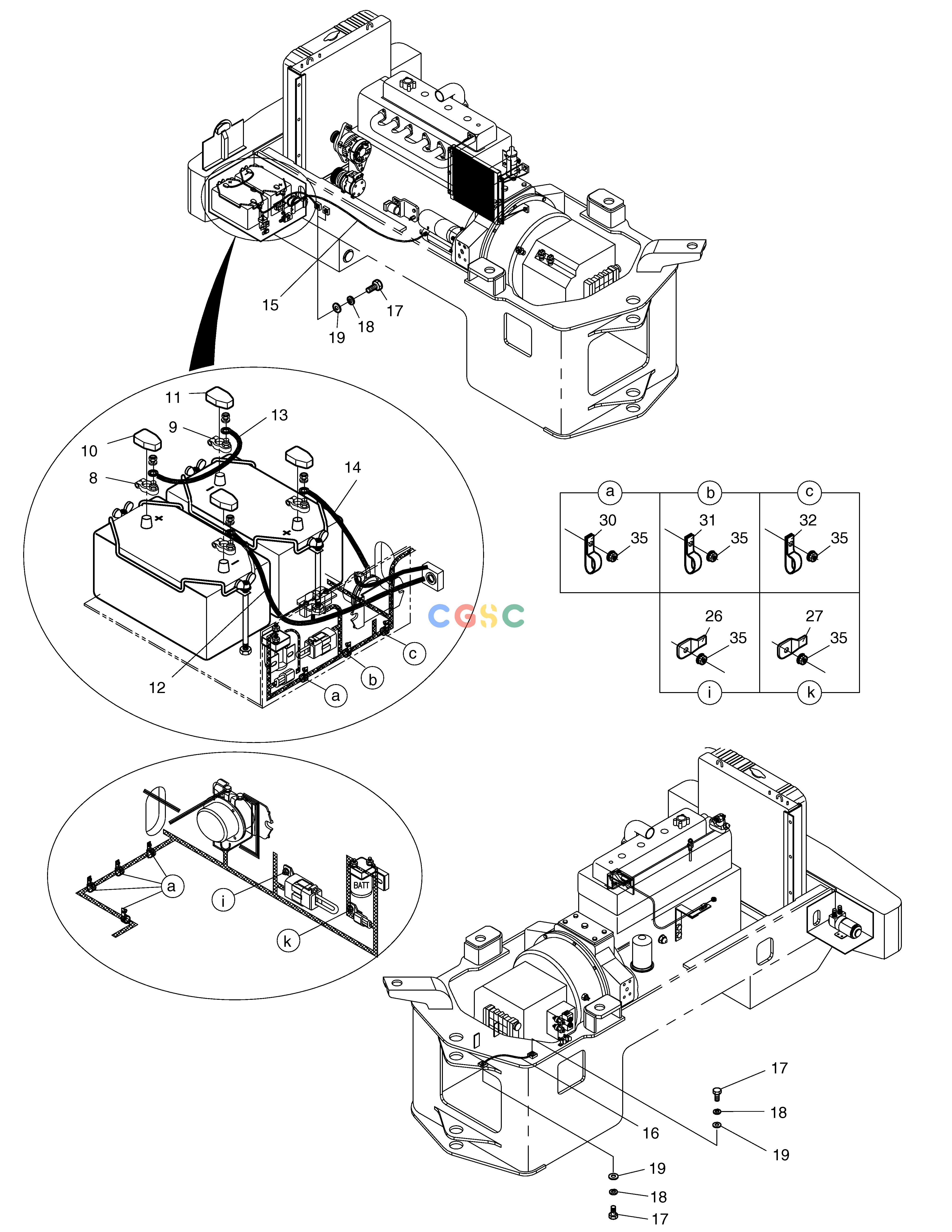 斗山零件查询ELECTRIC WIRING(1)-BATTERY MEGA 200-V (S/N 3001~) Doosan parts catalog online