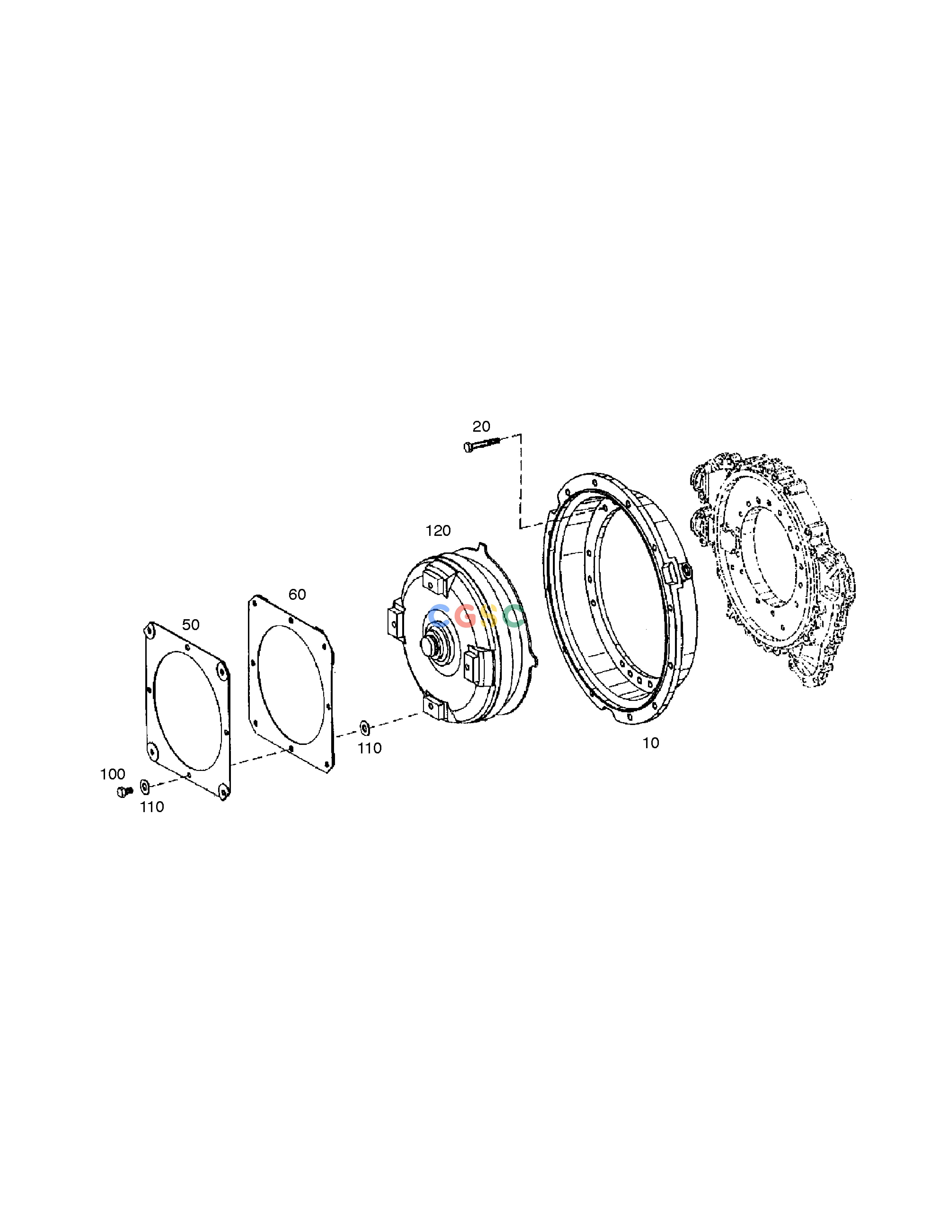 斗山零件查询ENGINE CONNECT-T/MISSION(1) MEGA 200-V (S/N 3001~) Doosan parts catalog online