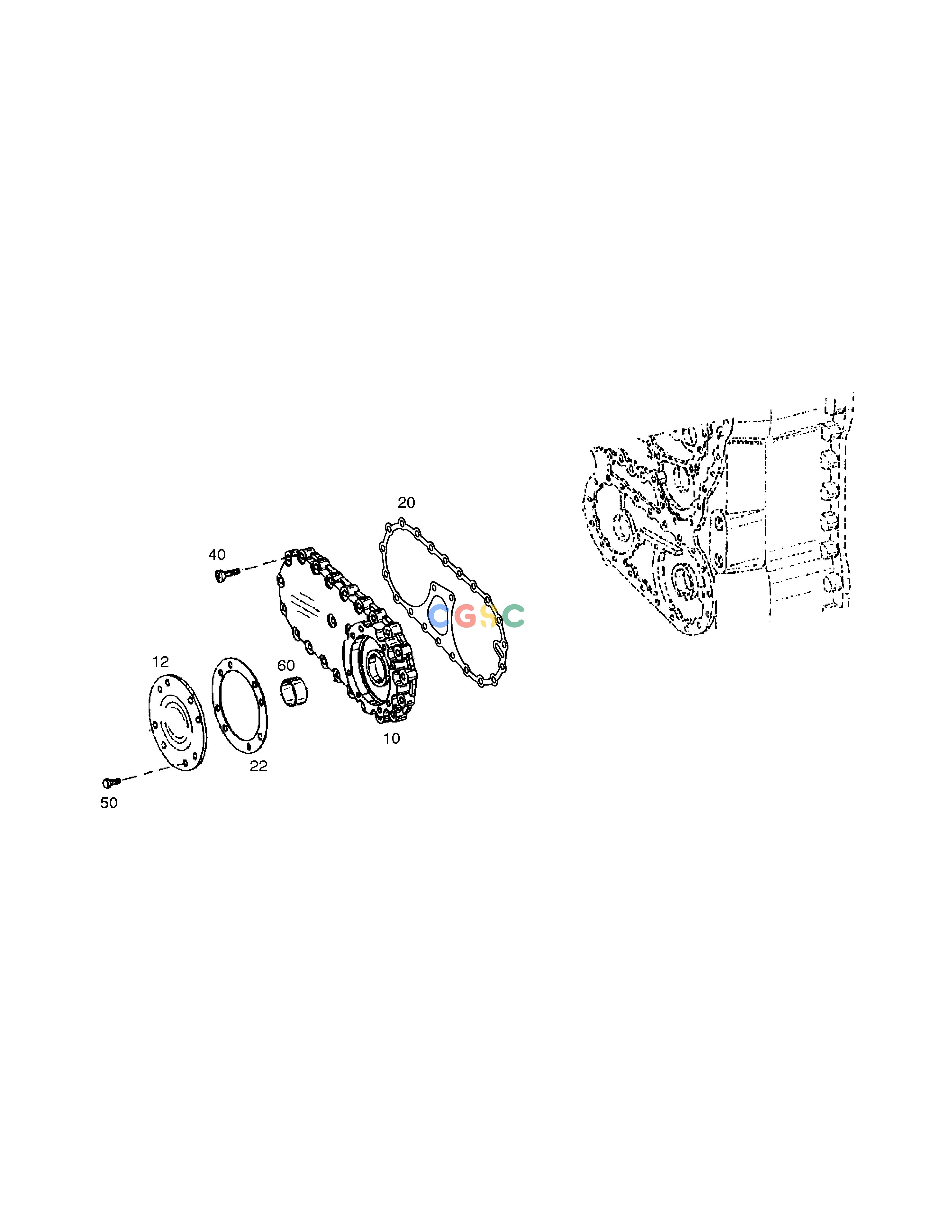 斗山零件查询EMG. STEERING PUMP-T/MISSION(15) MEGA 200-V (S/N 3001~) Doosan parts catalog online