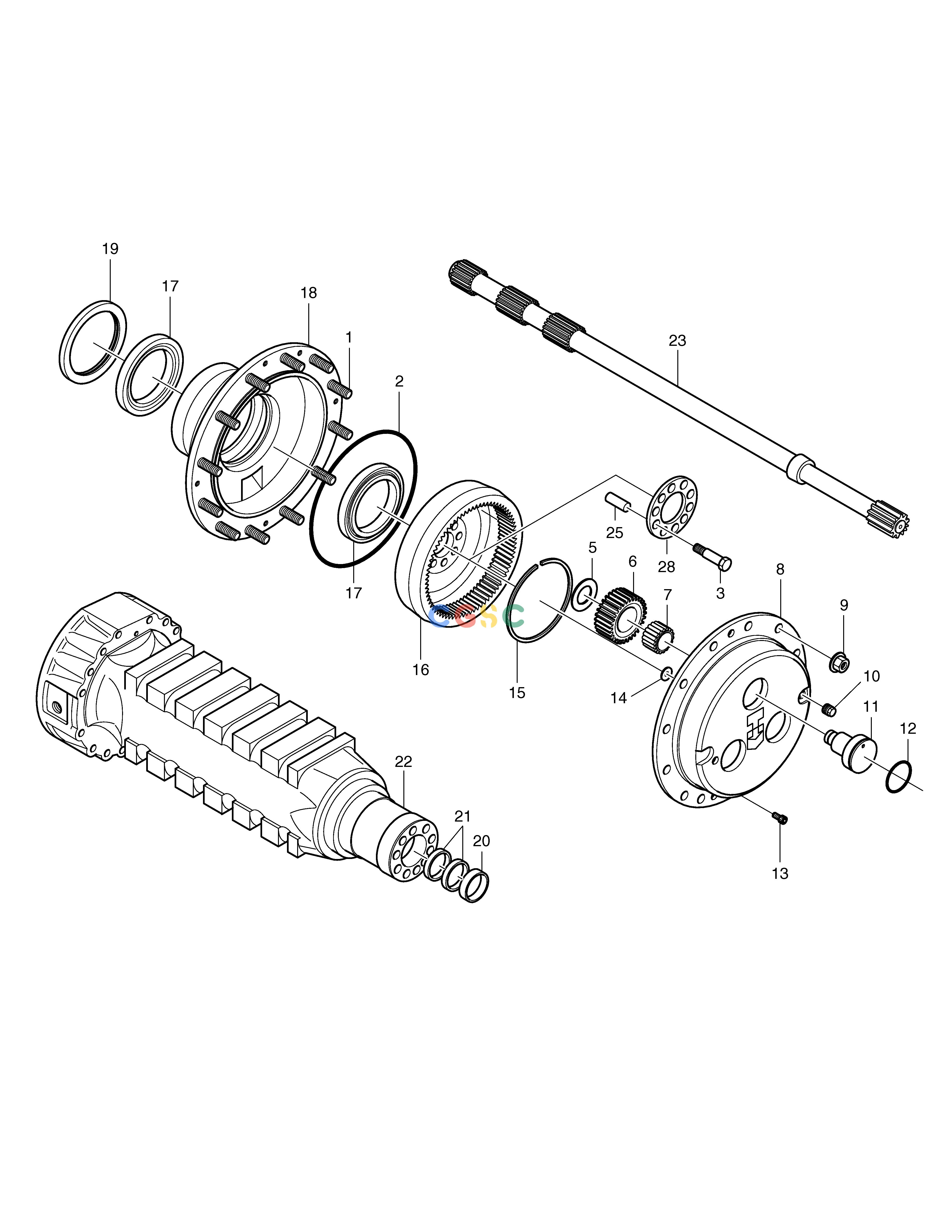 斗山零件查询PLANET GEAR-FRONT AXLE MEGA 200-V (S/N 3001~) Doosan parts catalog online