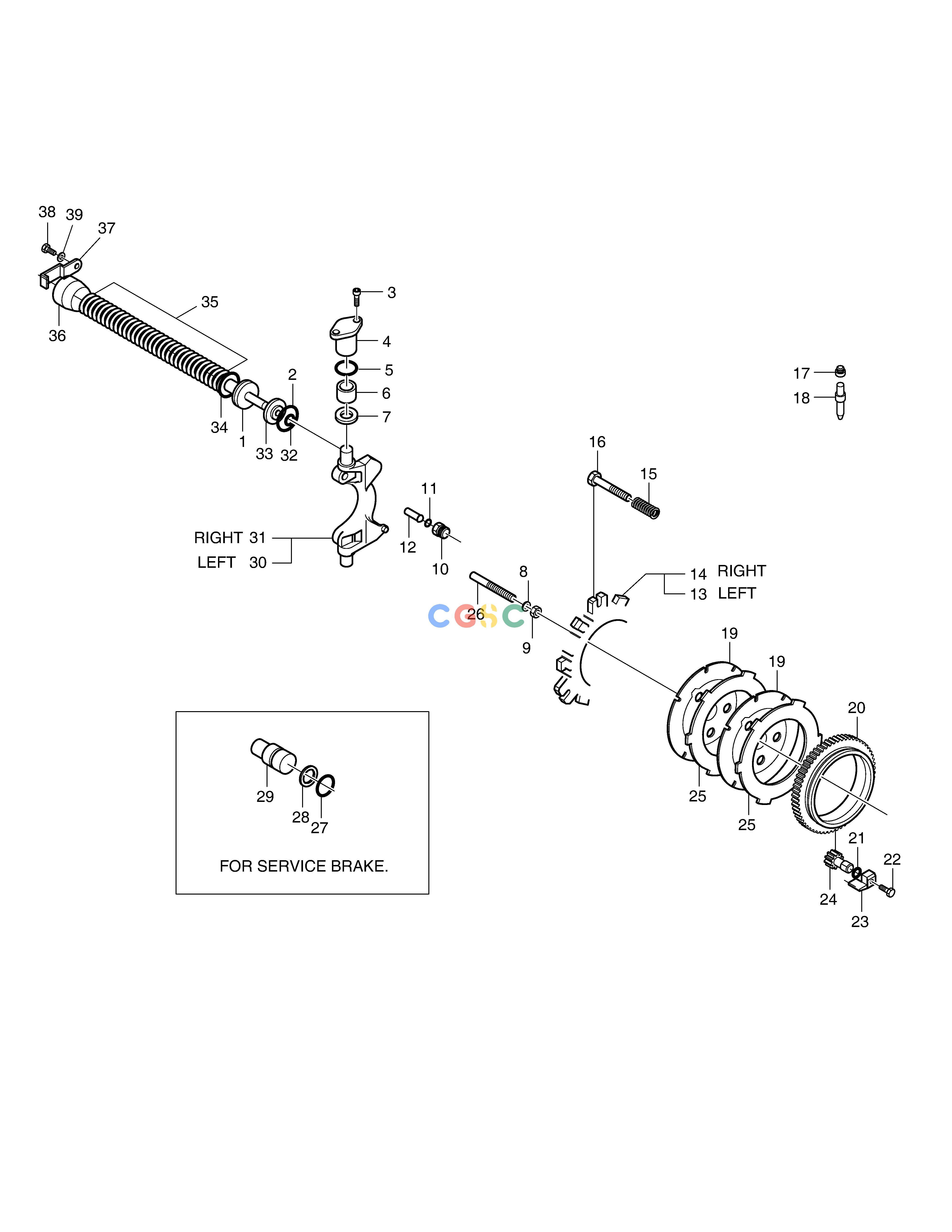 斗山零件查询BRAKE-FRONT AXLE MEGA 200-V (S/N 3001~) Doosan parts catalog online