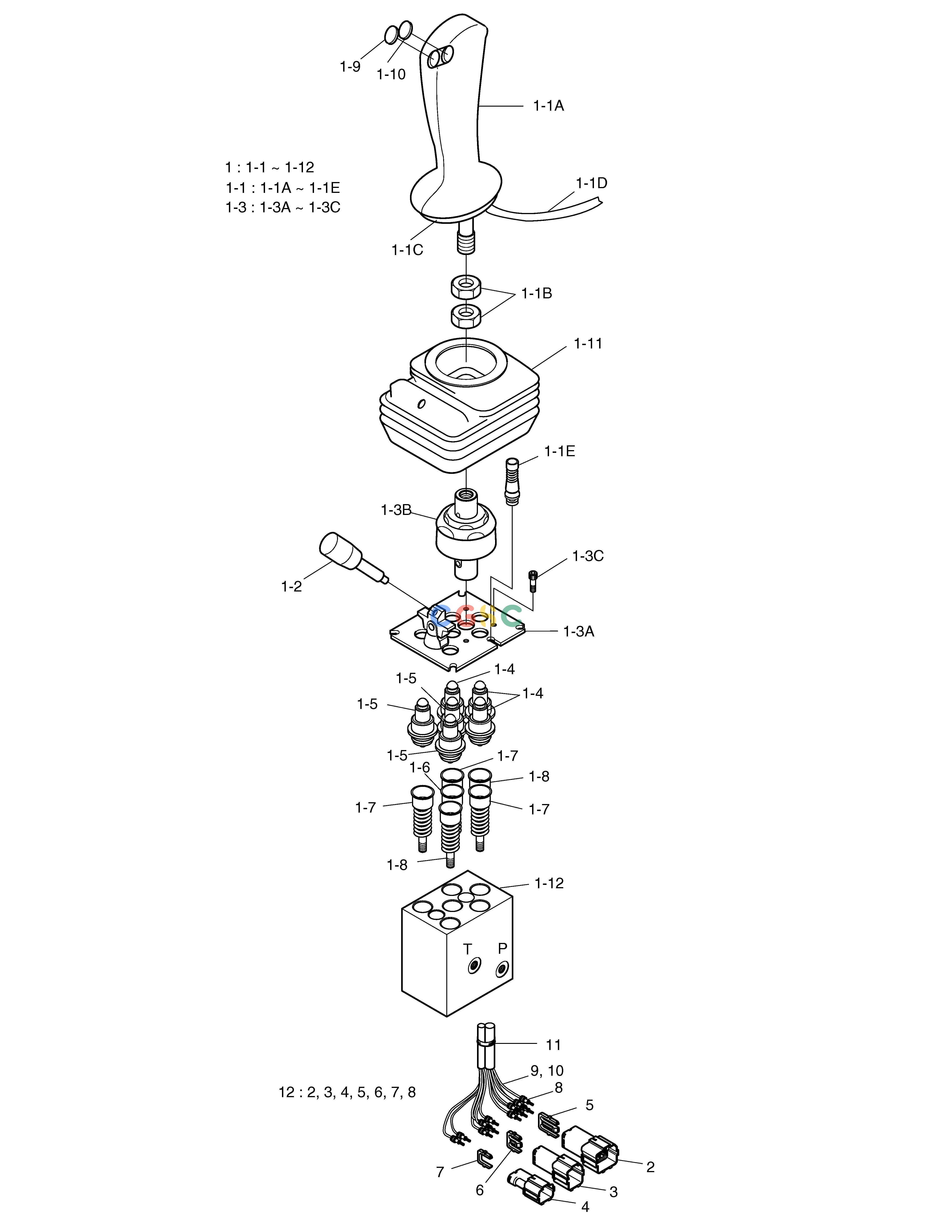 斗山零件查询REMOTE CONTROL VALVE MEGA 200-V (S/N 3001~) Doosan parts catalog online