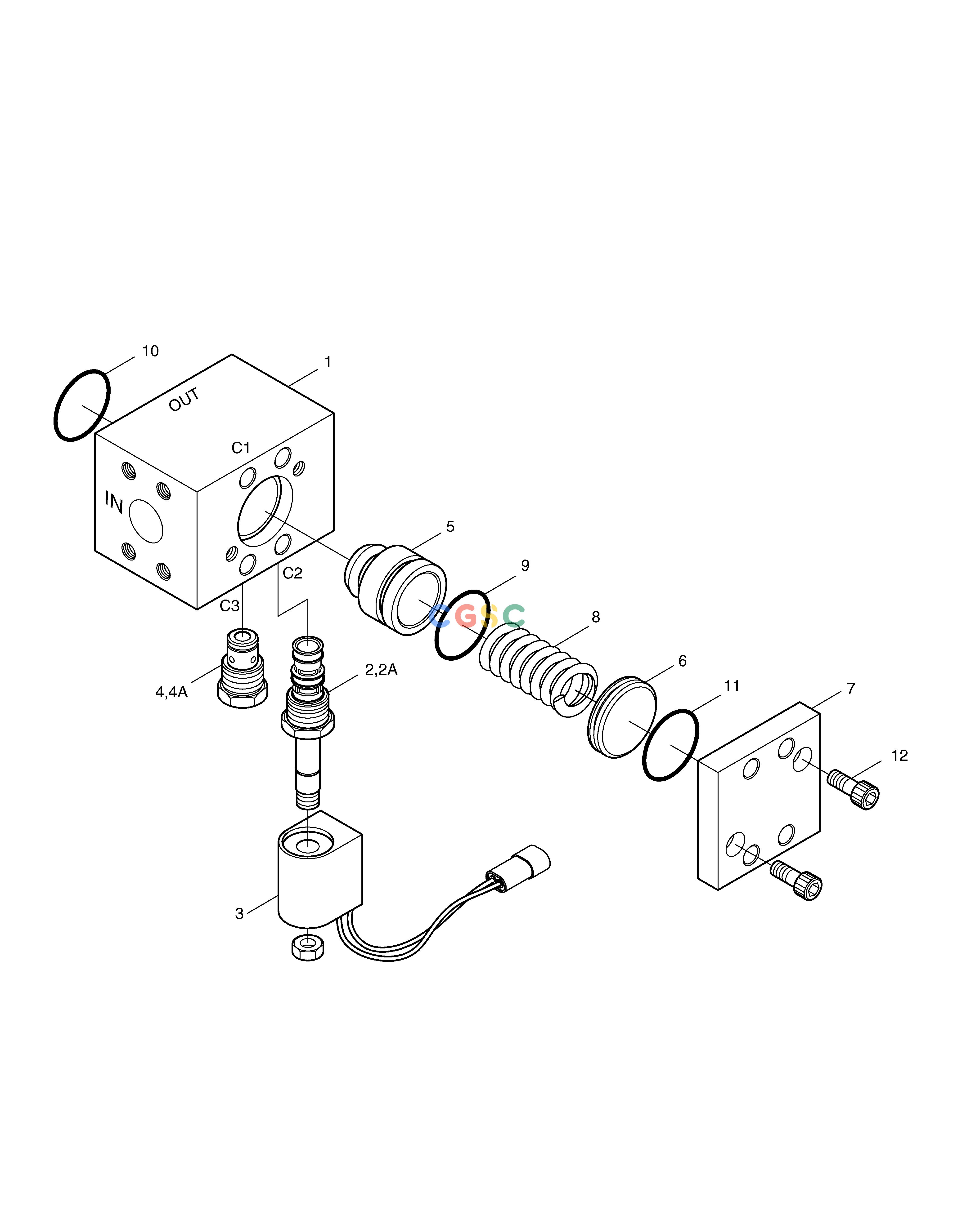 斗山零件查询SOLENOID VALVE-LIS MEGA 200-V (S/N 3001~) Doosan parts catalog online