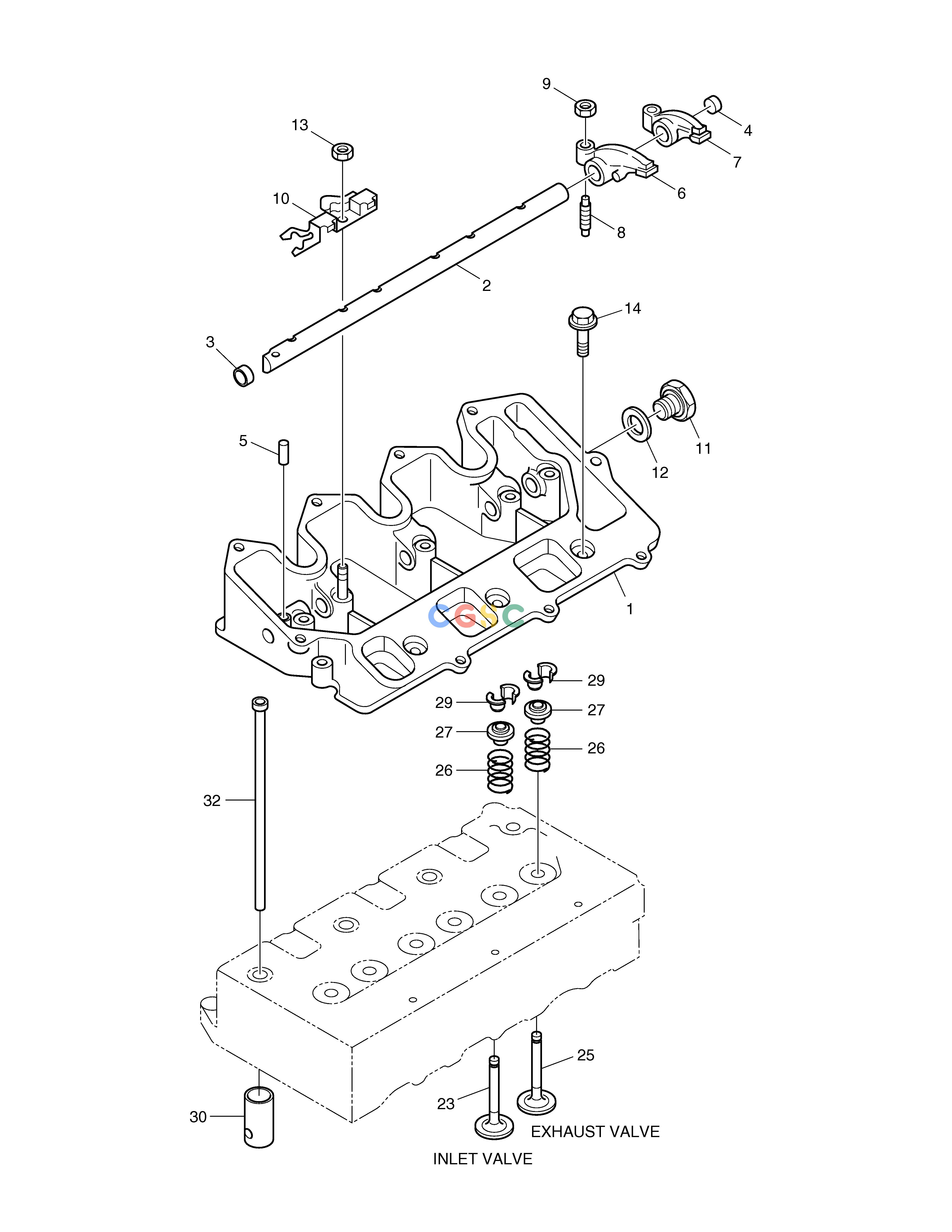 斗山零件查询VALVE MECHANISM SOLAR 030PLUS (S/N 20001~) Doosan parts catalog online