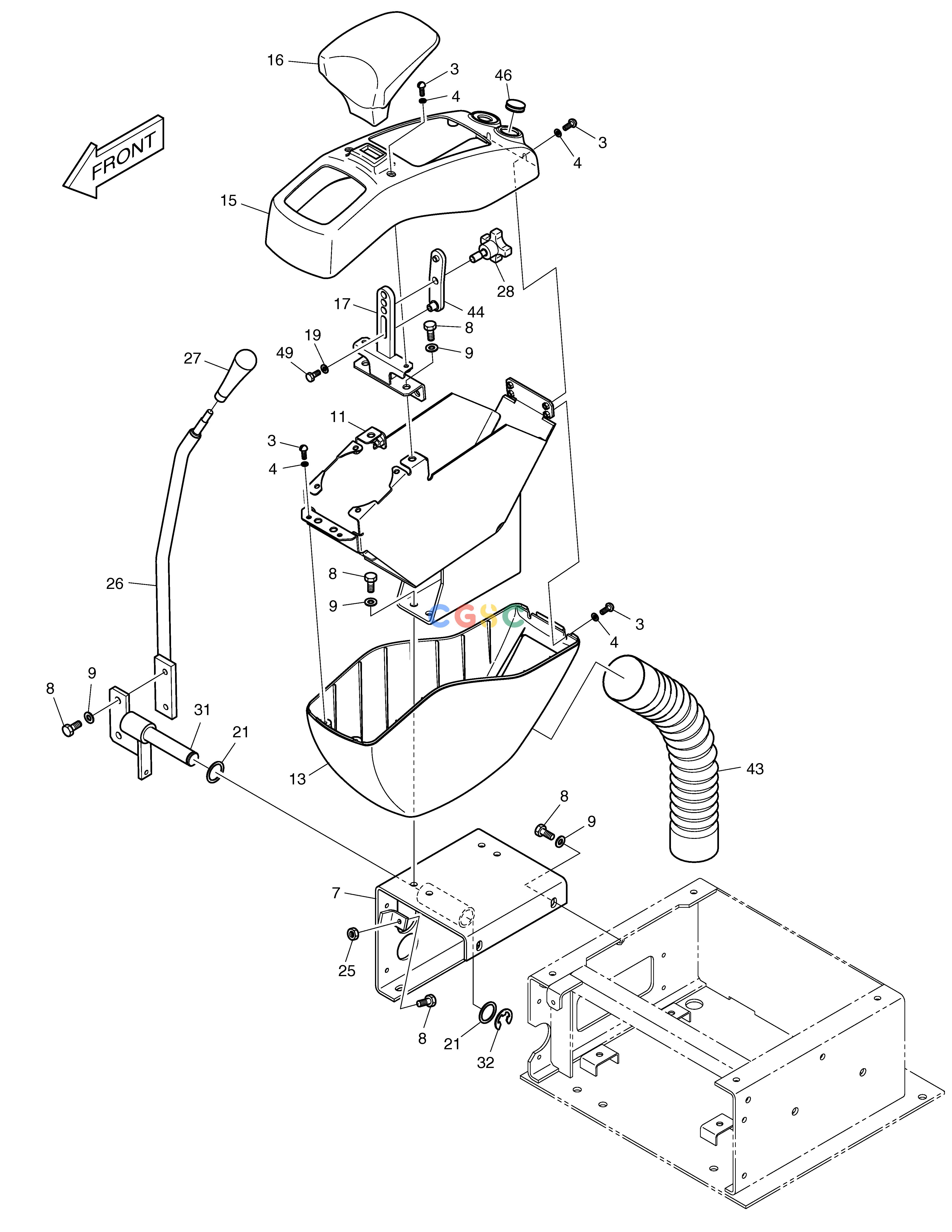 斗山零件查询CONTROL STAND ASS'Y - R.H. SOLAR 030PLUS (S/N 20001~) Doosan parts catalog online