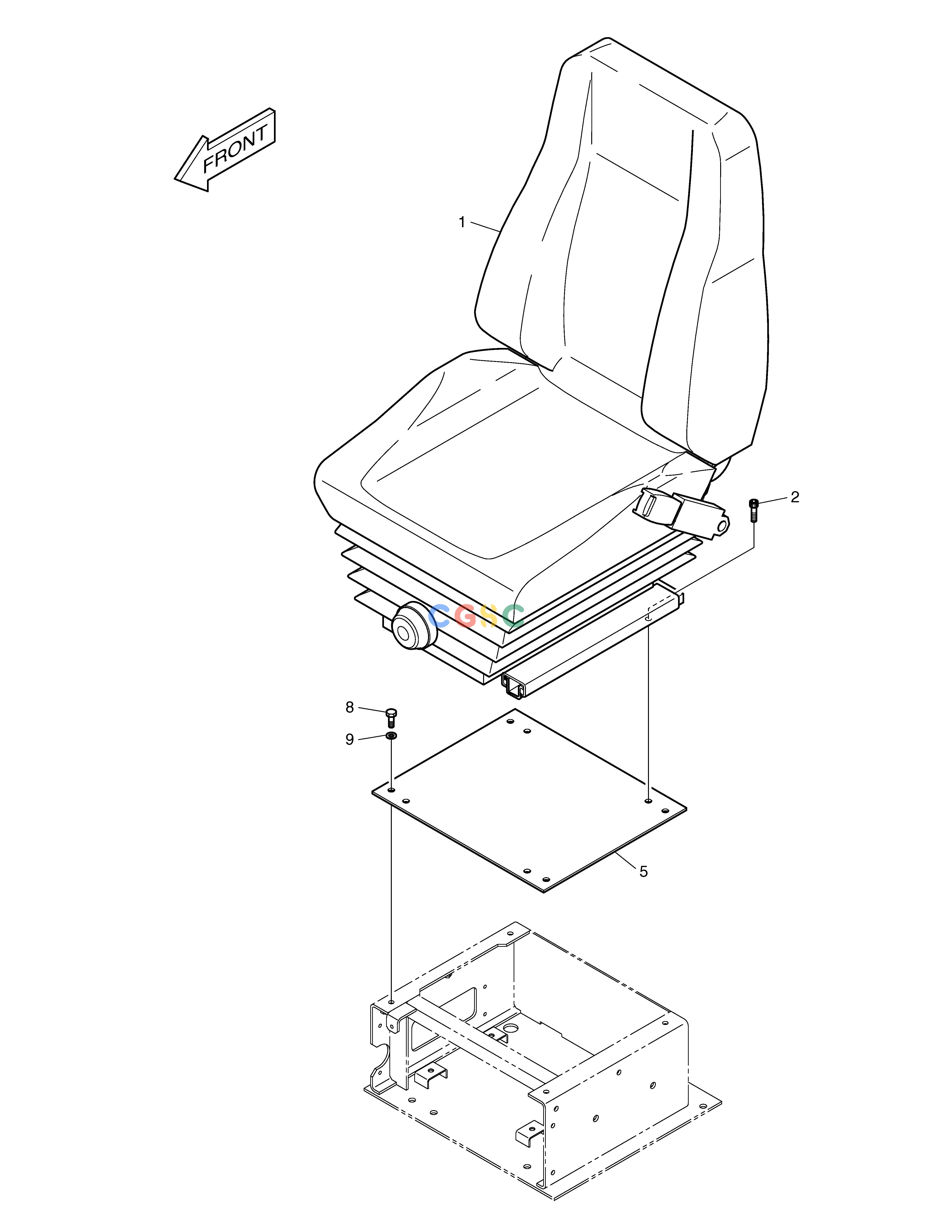斗山零件查询SEAT ASS'Y SOLAR 030PLUS (S/N 20001~) Doosan parts catalog online