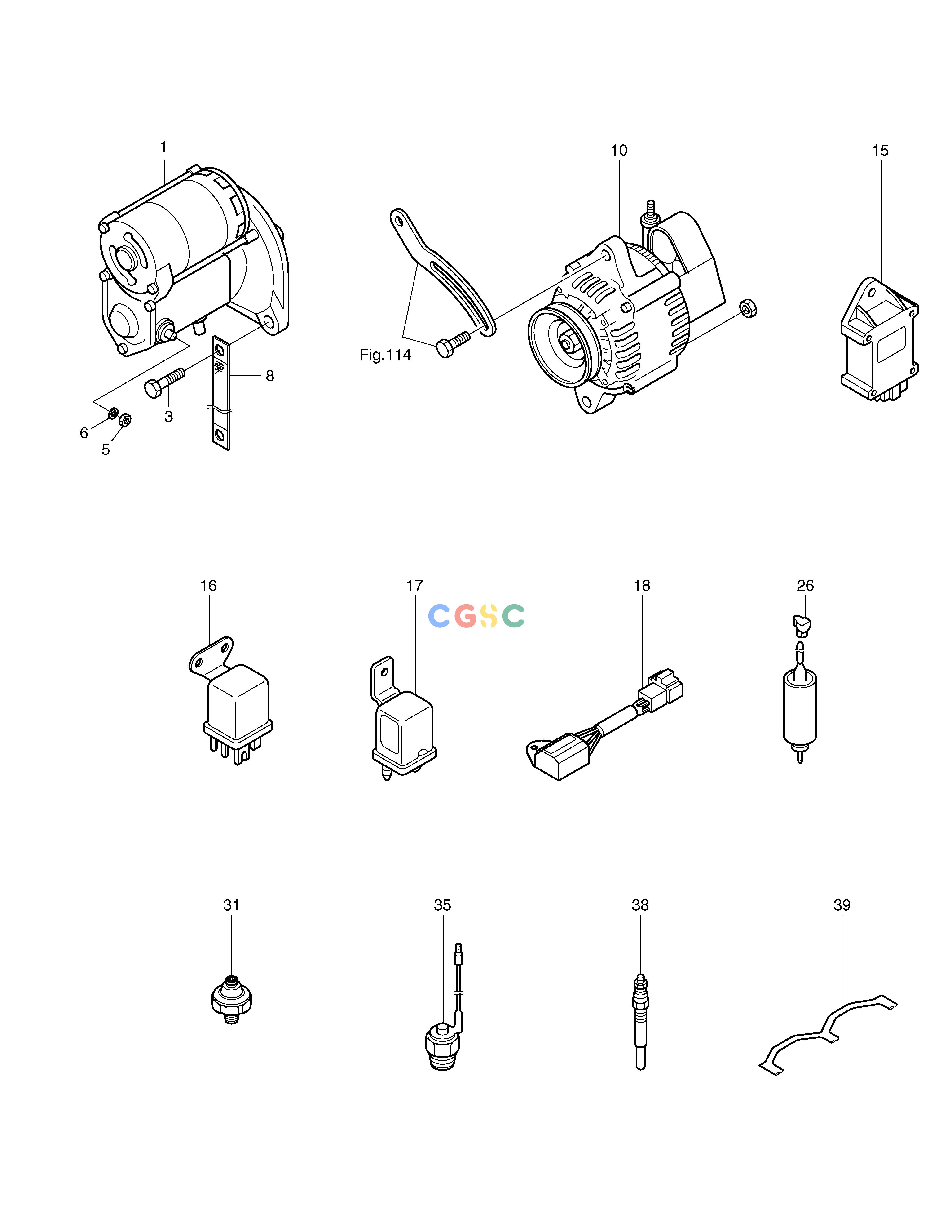 斗山零件查询ELECTRIC PARTS SOLAR 030PLUS (S/N 20001~) Doosan parts catalog online