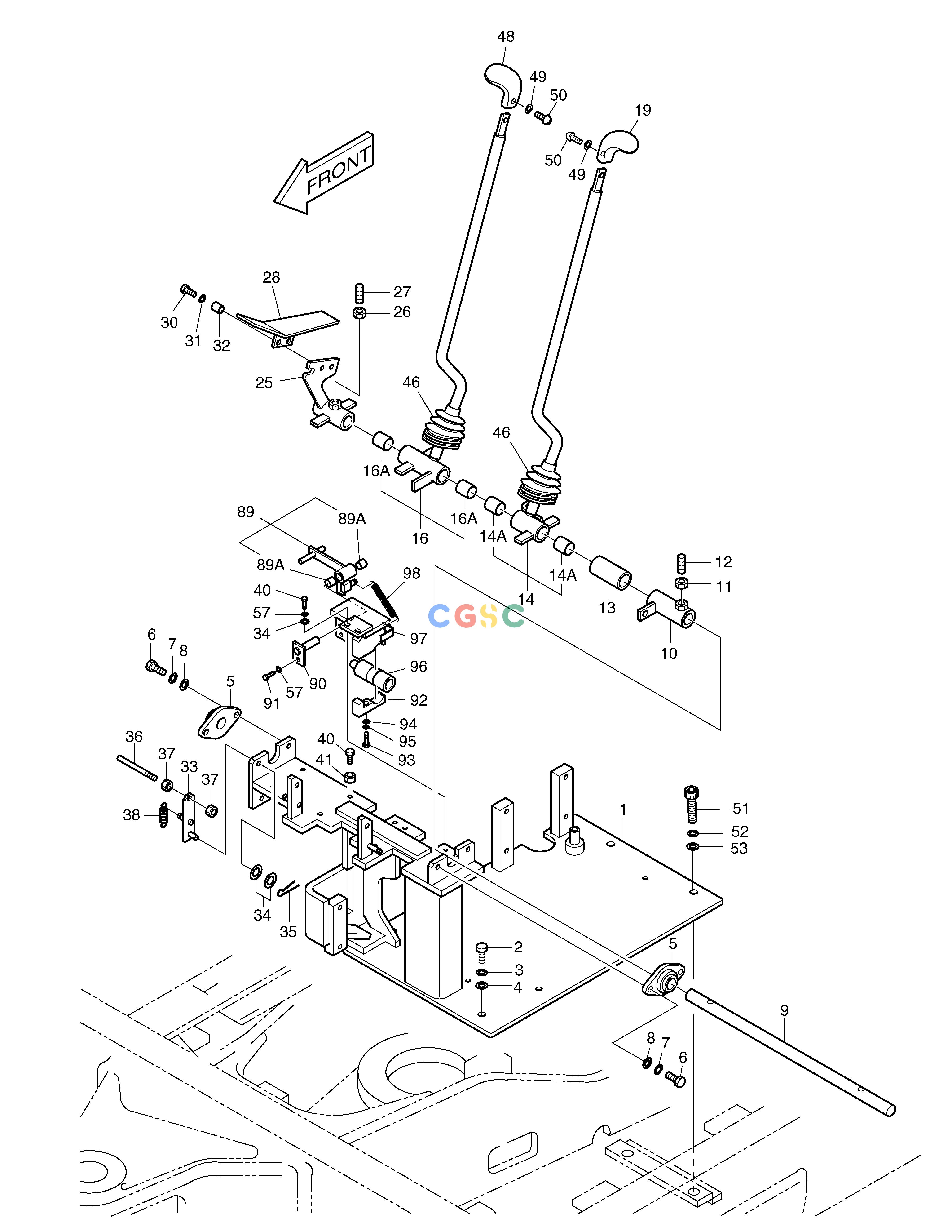 斗山零件查询CONTROL LEVER(1) SOLAR 030PLUS (S/N 20001~) Doosan parts catalog online