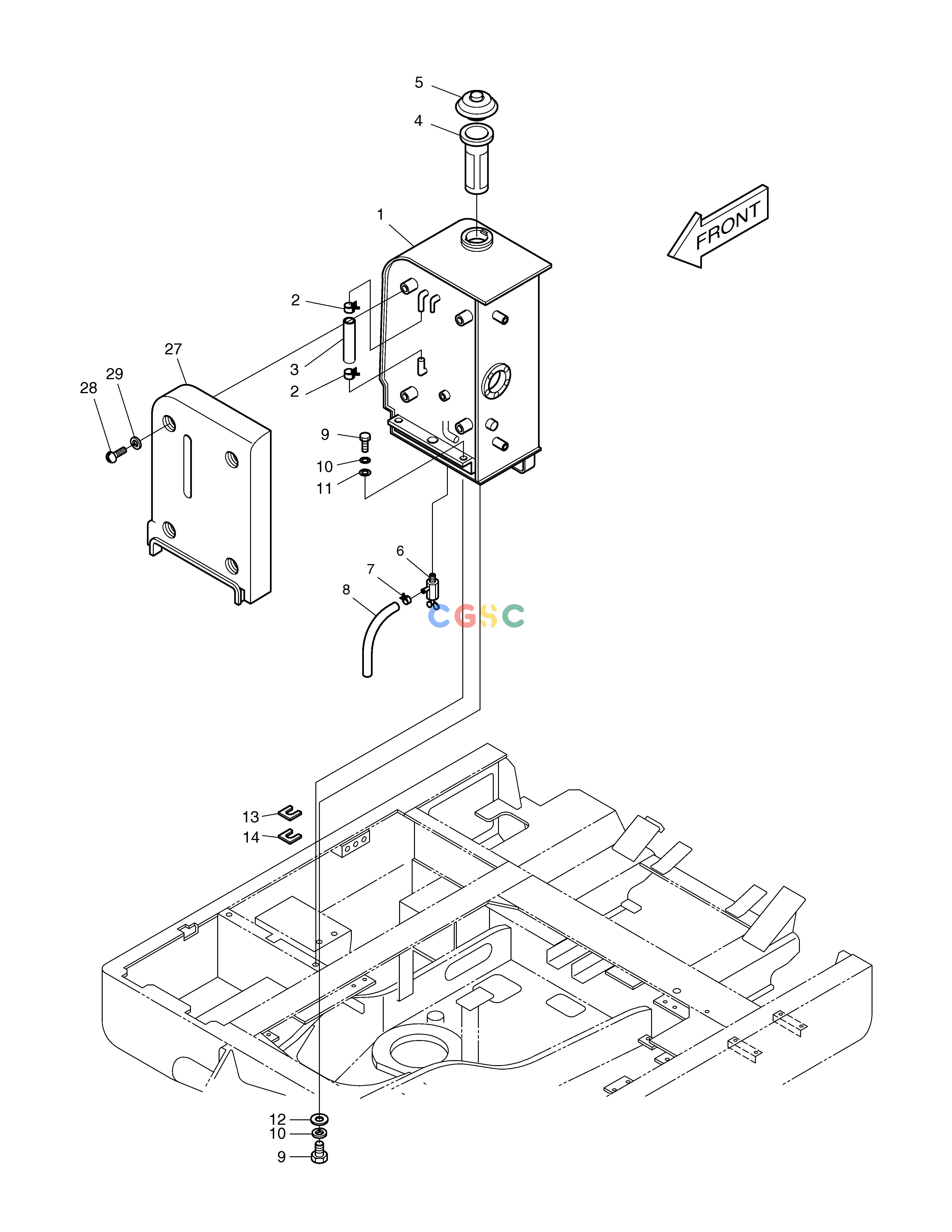 斗山零件查询FUEL TANK SOLAR 030PLUS (S/N 20001~) Doosan parts catalog online