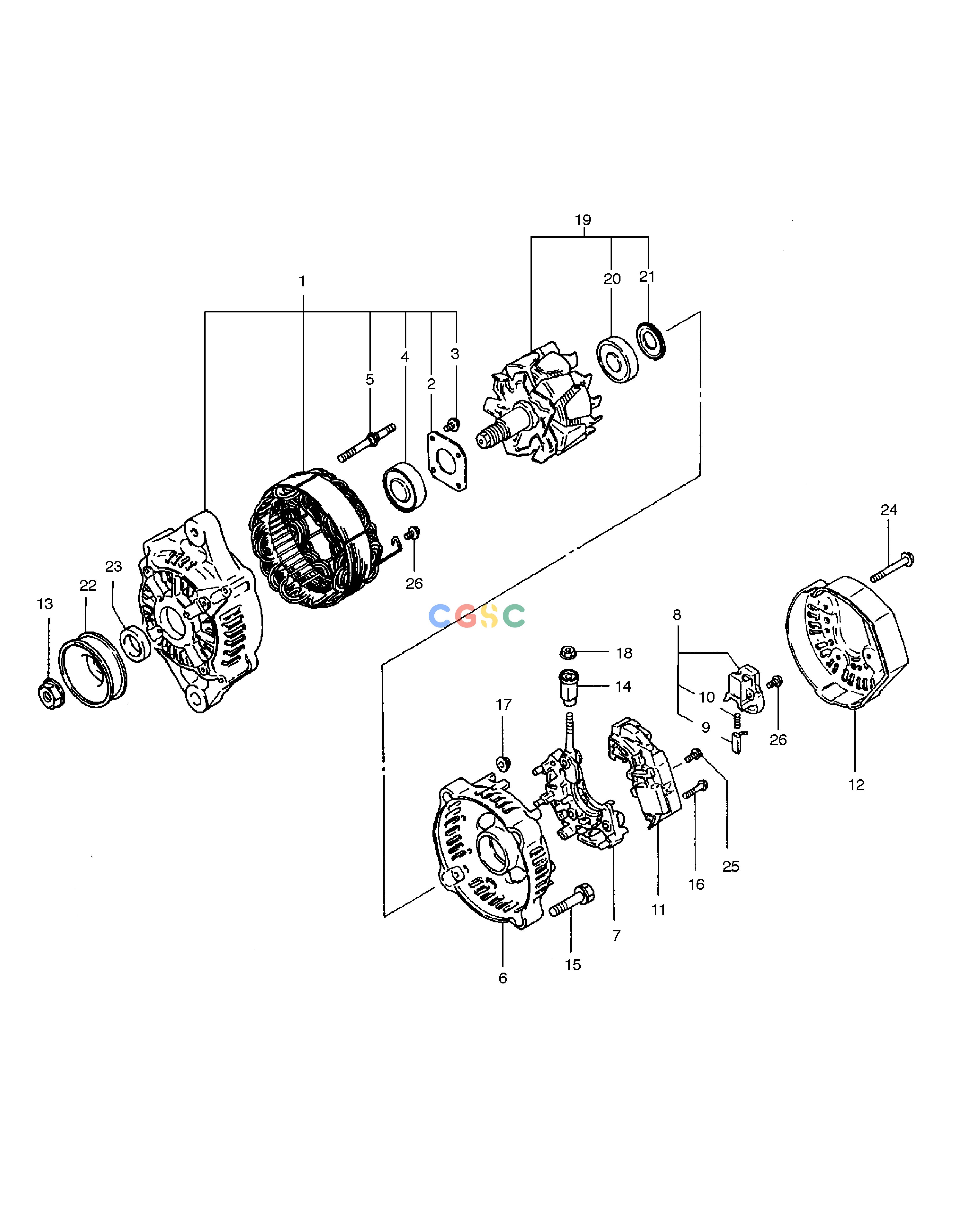 斗山零件查询GENERATOR SOLAR 030PLUS (S/N 20001~) Doosan parts catalog online