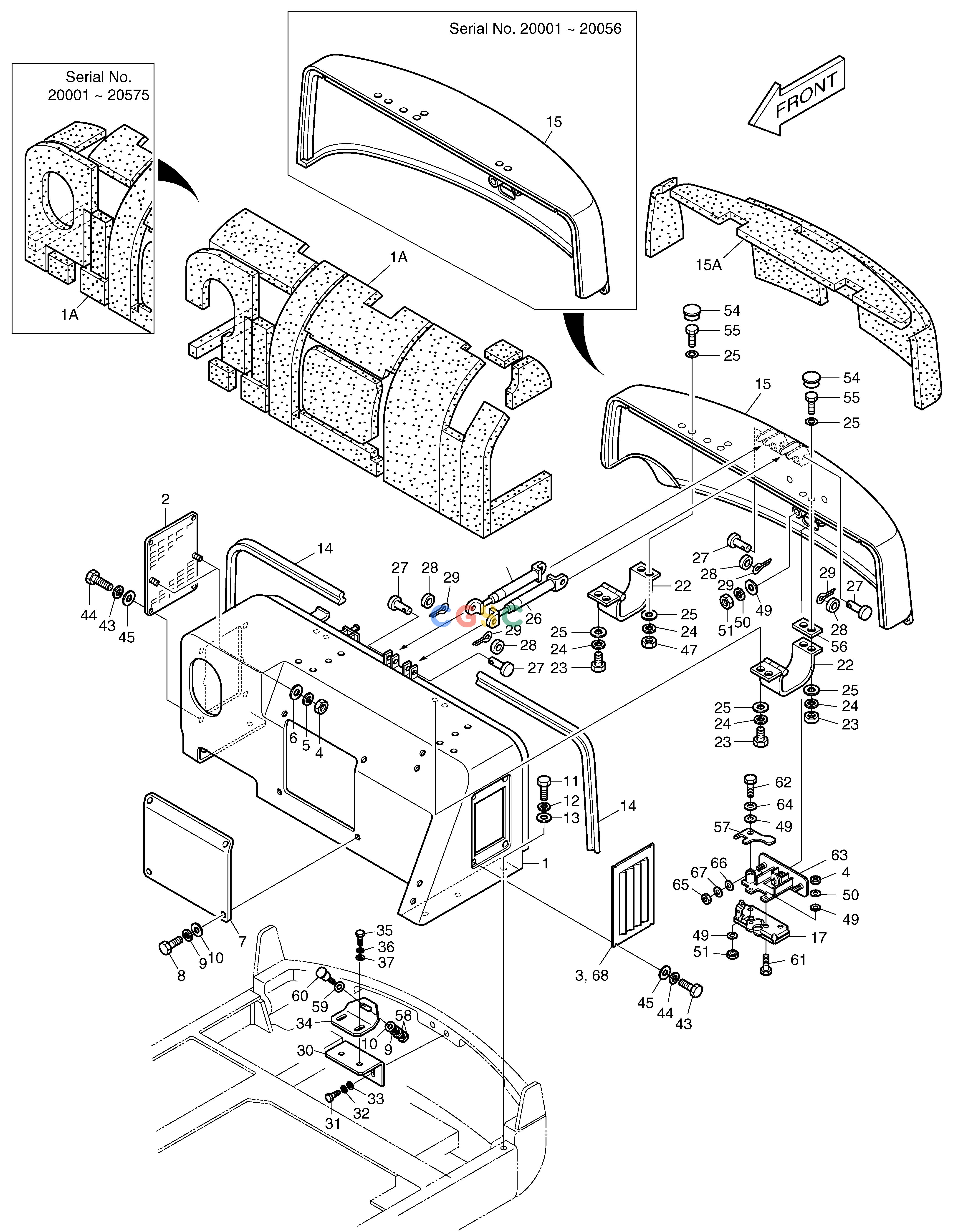 斗山零件查询ENGINE COVER SOLAR 030PLUS (S/N 20001~) Doosan parts catalog online