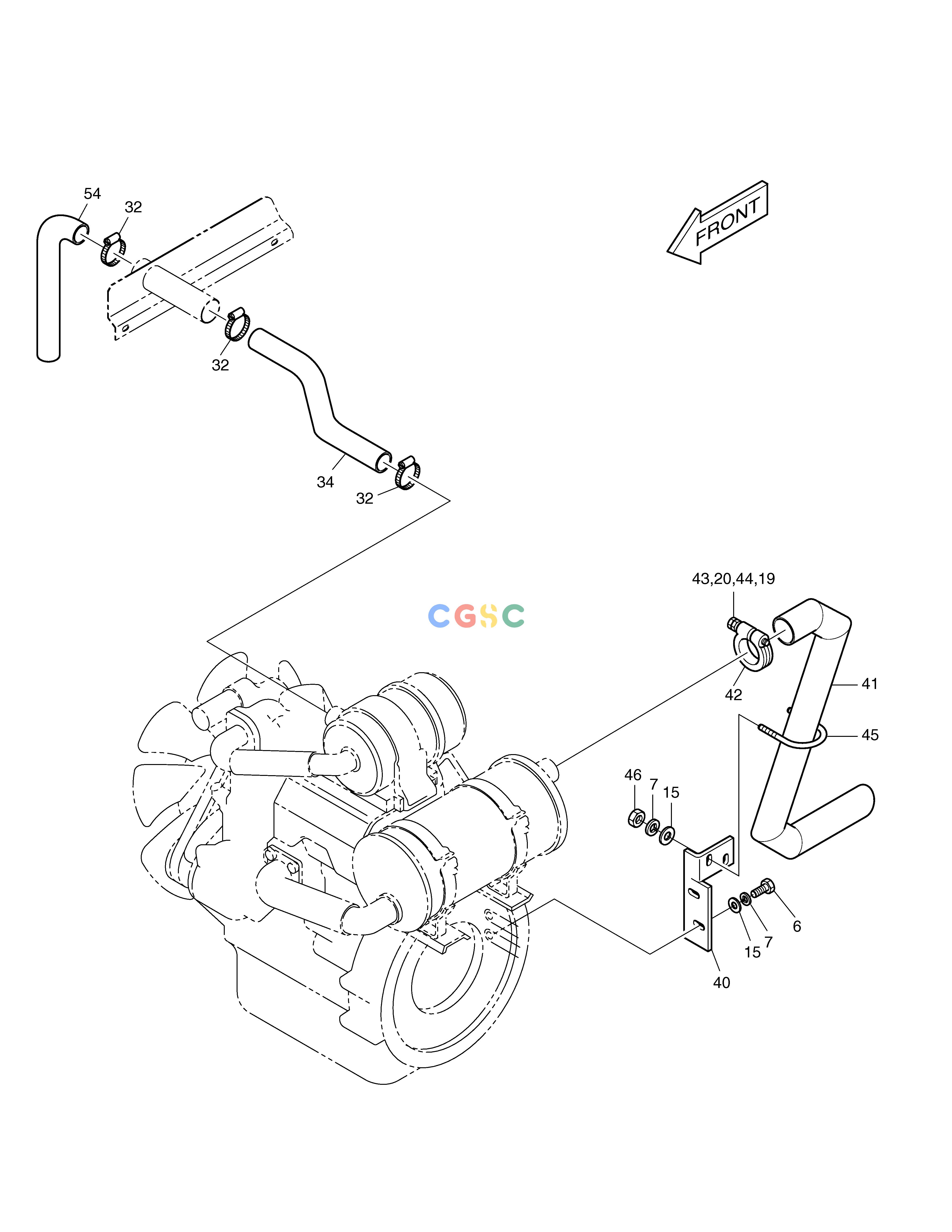 斗山零件查询ENGINE MOUNTING(3) - INTAKE & EXHAUST SOLAR 030PLUS (S/N 20001~) Doosan parts catalog online