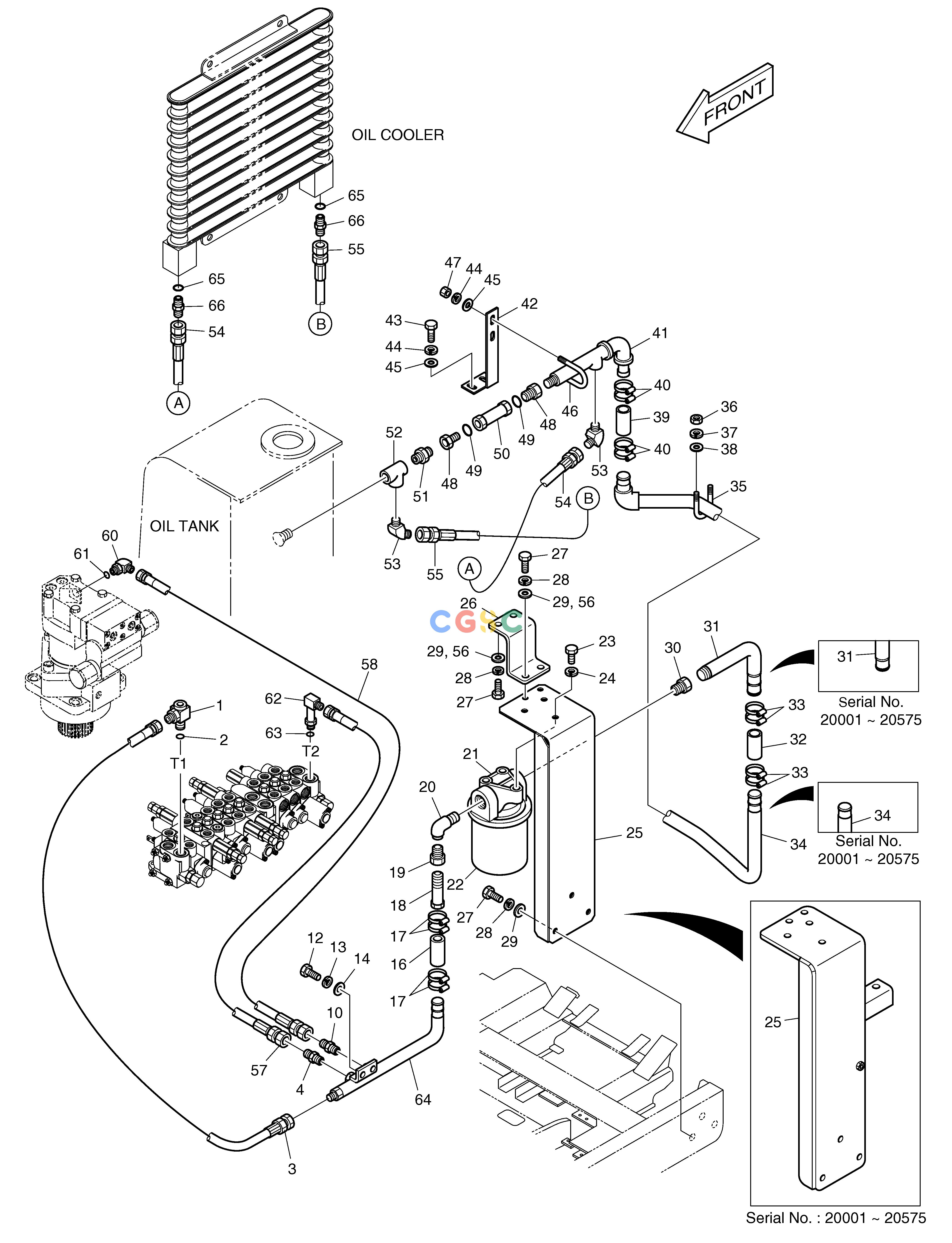 斗山零件查询LOW PRESSURE PIPING(2) SOLAR 030PLUS (S/N 20001~) Doosan parts catalog online