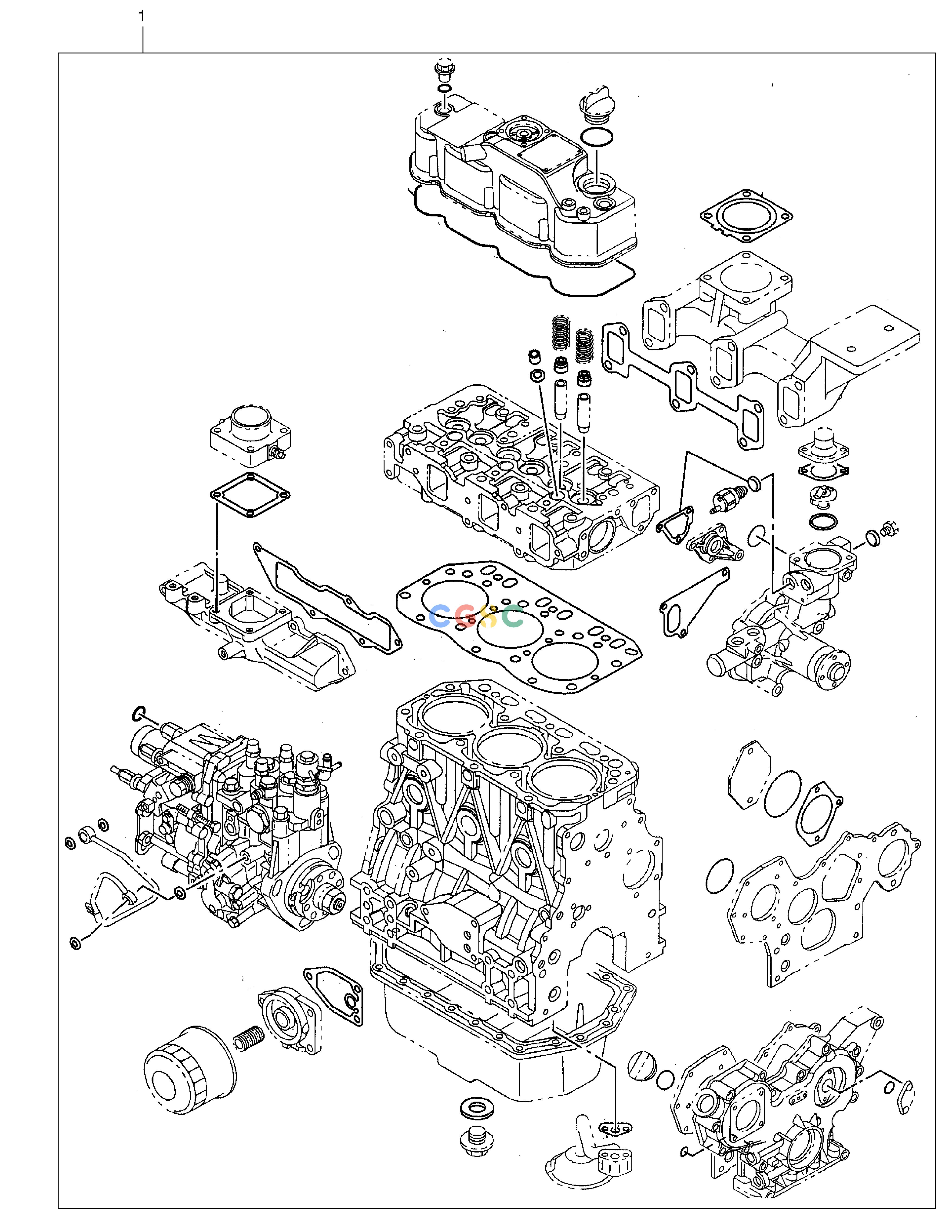 斗山零件查询ENGINE GASKET KIT SOLAR 030PLUS (S/N 20001~) Doosan parts catalog online