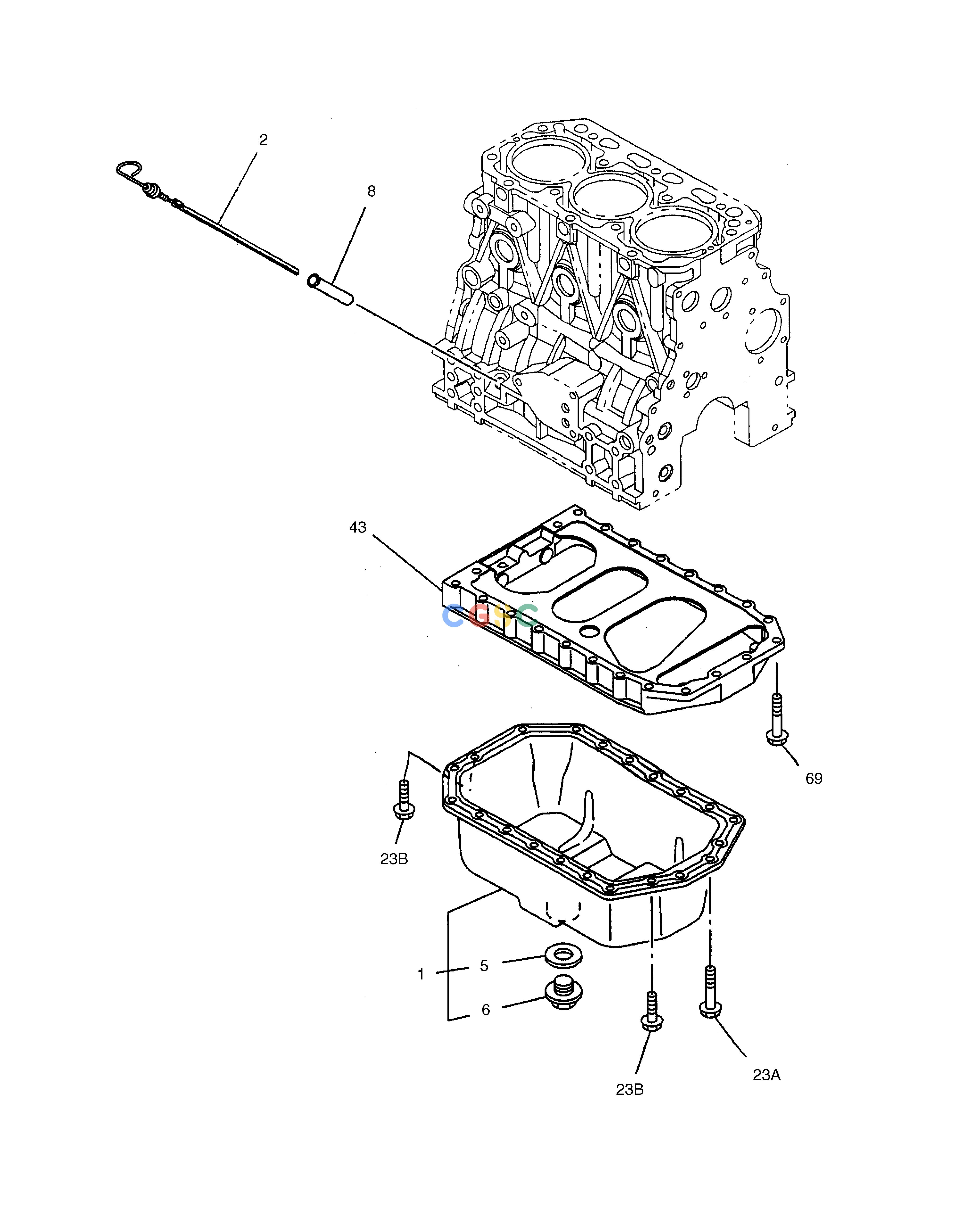 斗山零件查询OIL PAN AND LEVER GAUGE SOLAR 030PLUS (S/N 20001~) Doosan parts catalog online