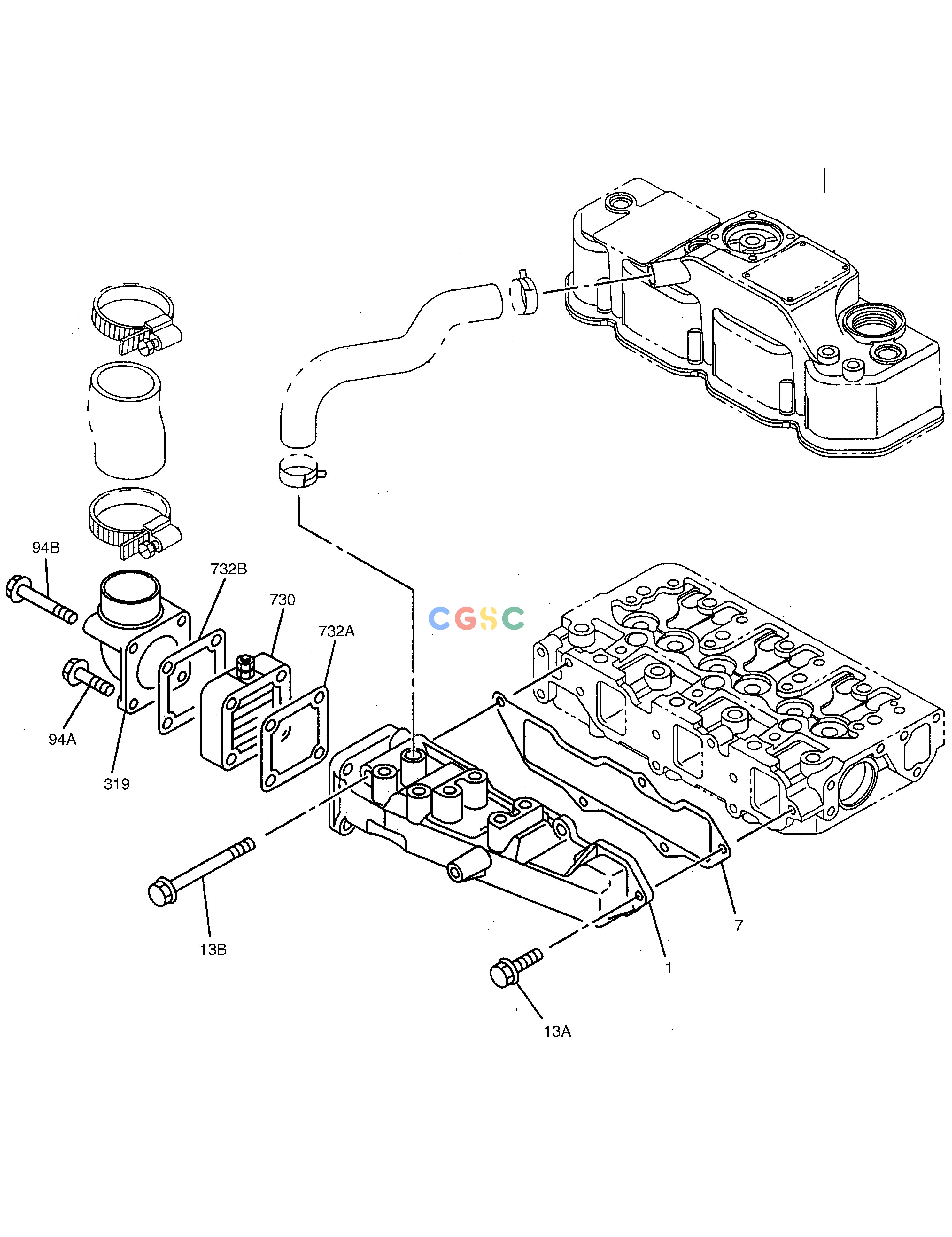 斗山零件查询INTAKE MANIFOLD SOLAR 030PLUS (S/N 20001~) Doosan parts catalog online