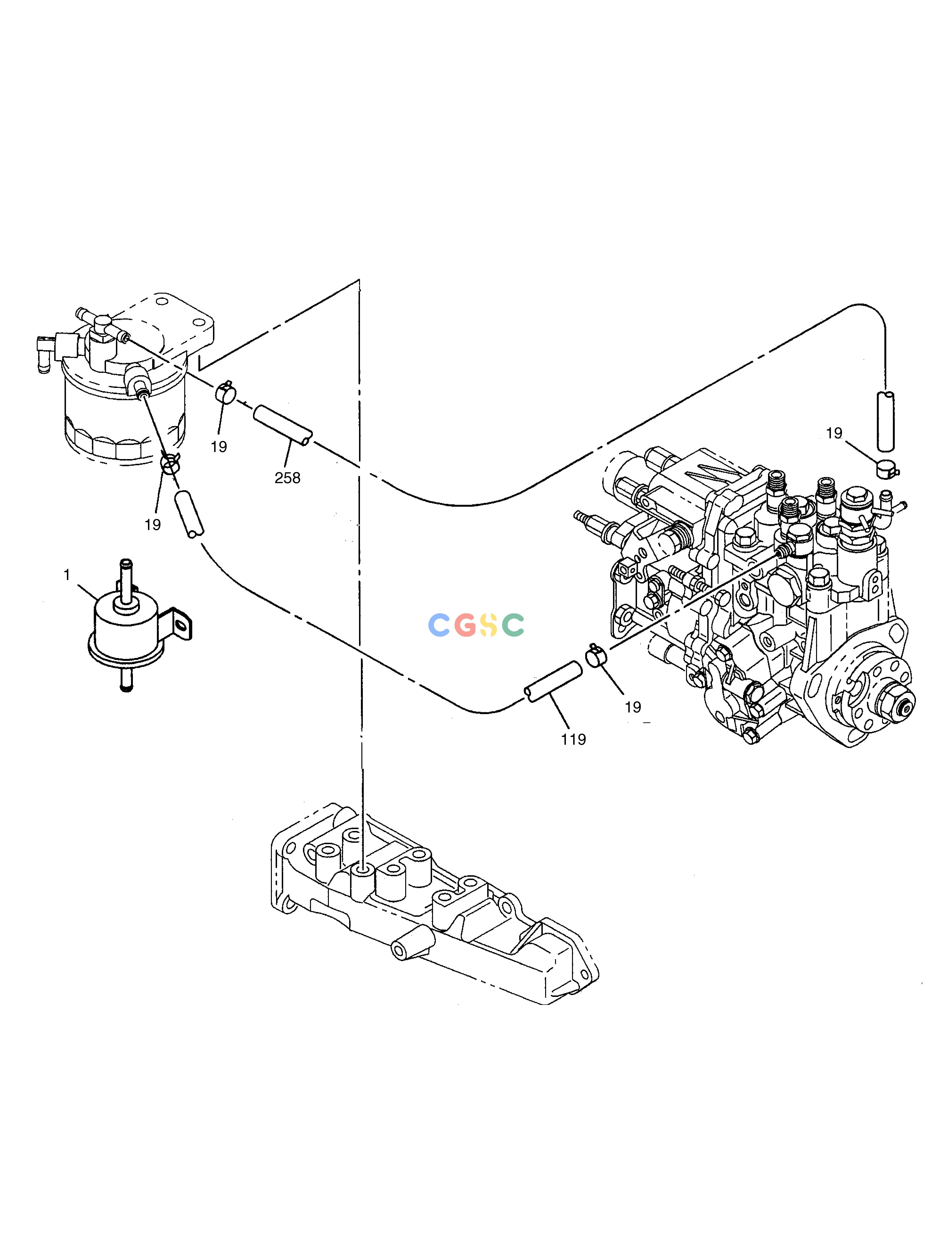 斗山零件查询FUEL PUMP SOLAR 030PLUS (S/N 20001~) Doosan parts catalog online