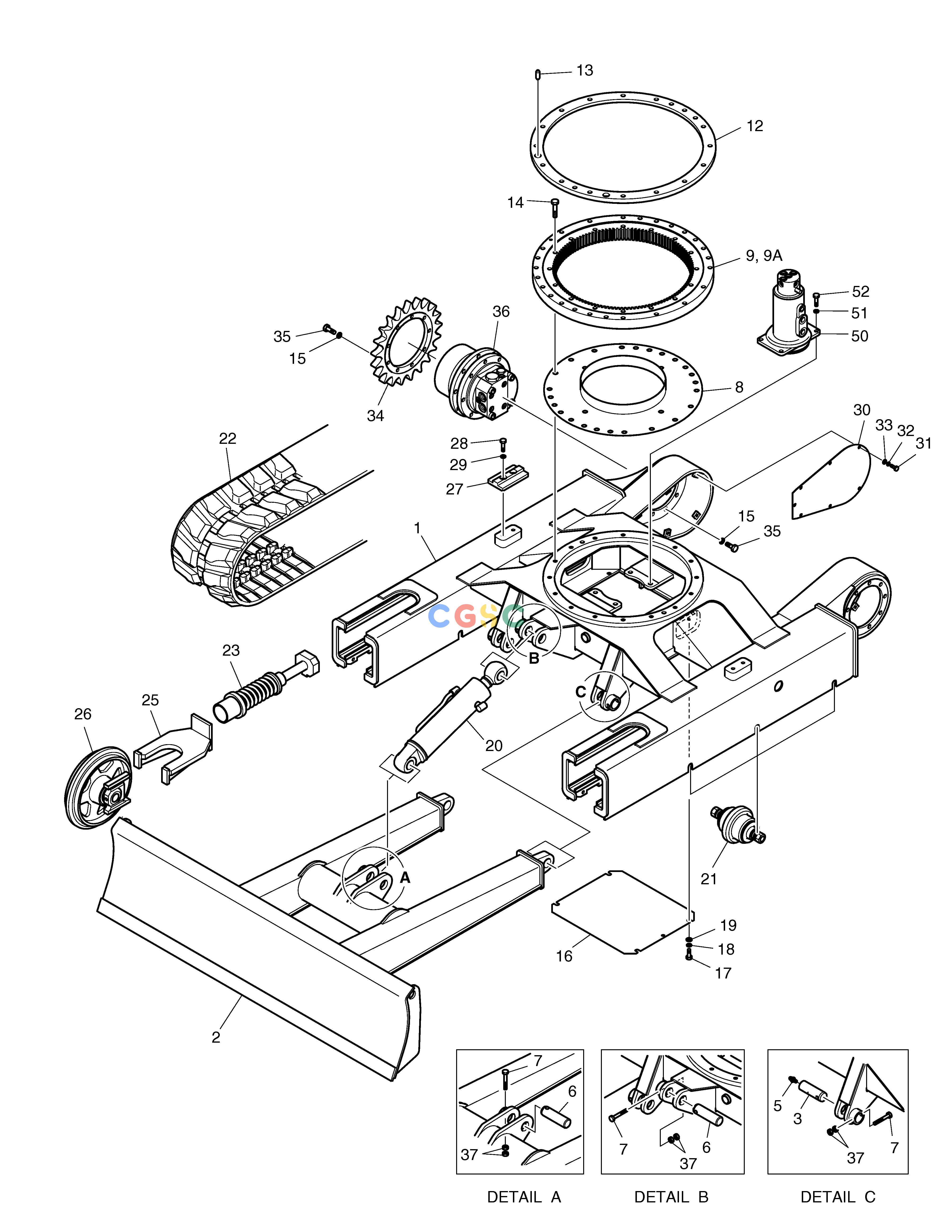 斗山零件查询TRACK(1) SOLAR 030PLUS (S/N 20001~) Doosan parts catalog online