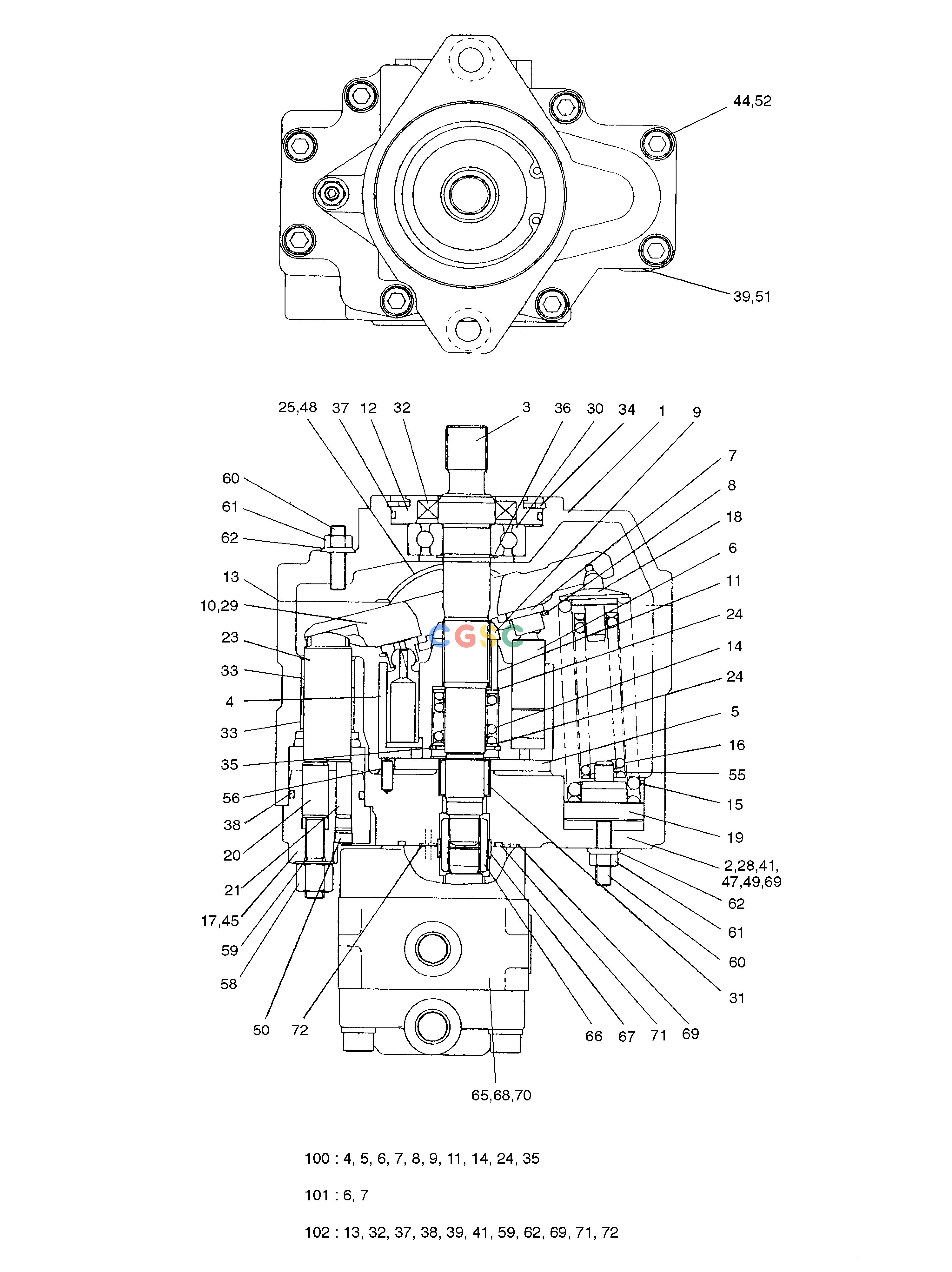 斗山零件查询MAIN PUMP SOLAR 030PLUS (S/N 20001~) Doosan parts catalog online