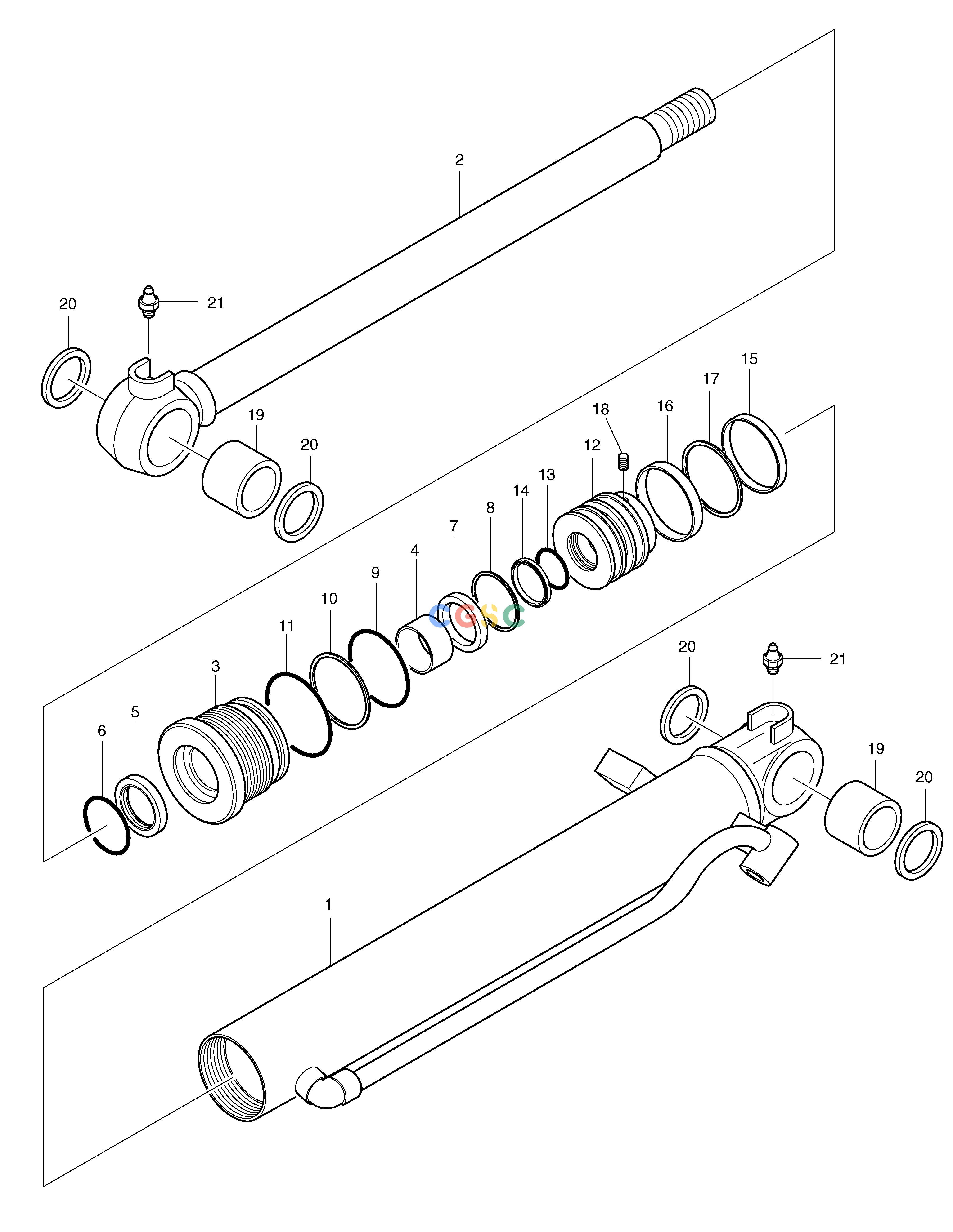 斗山零件查询BUCKET CYLINDER SOLAR 030PLUS (S/N 20001~) Doosan parts catalog online