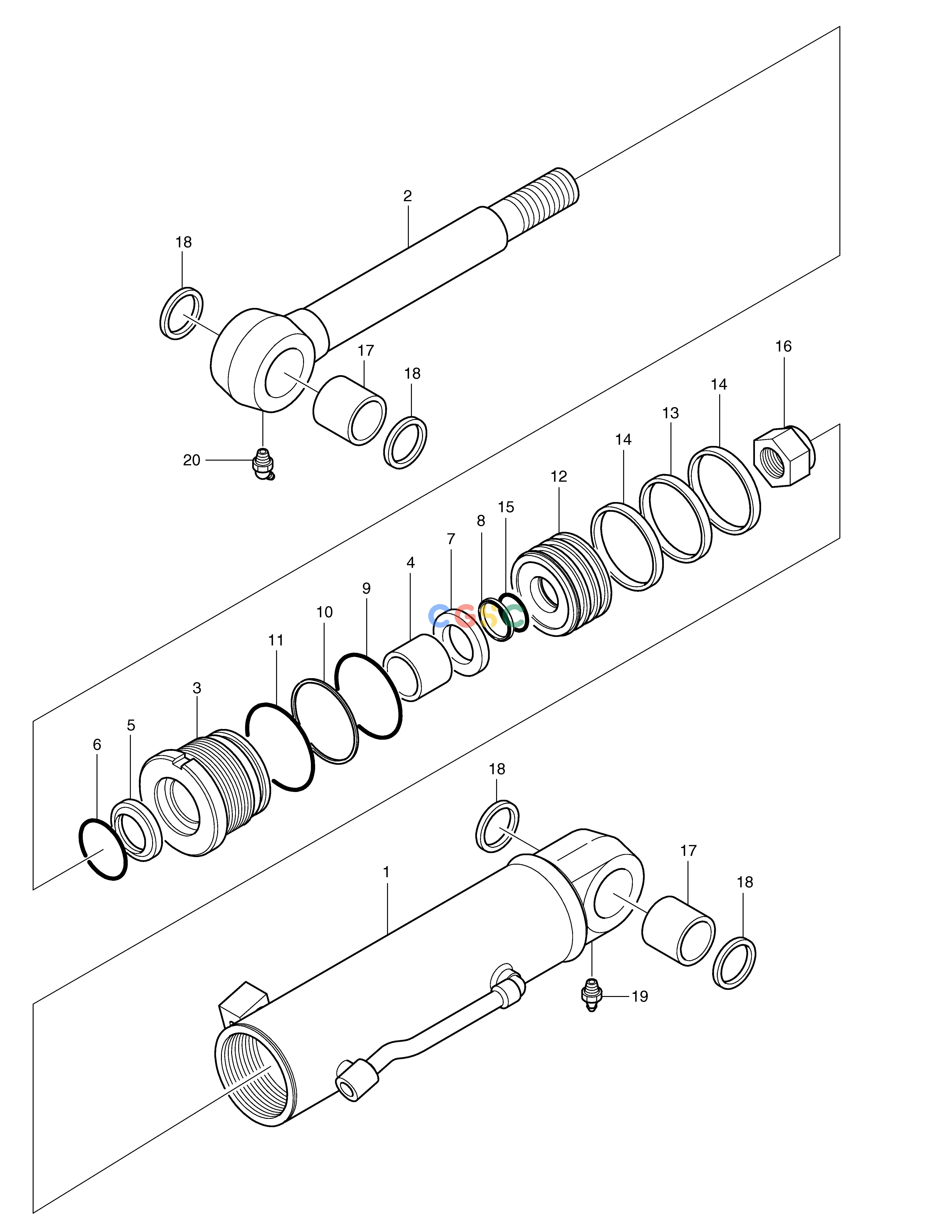 斗山零件查询DOZER CYLINDER SOLAR 030PLUS (S/N 20001~) Doosan parts catalog online