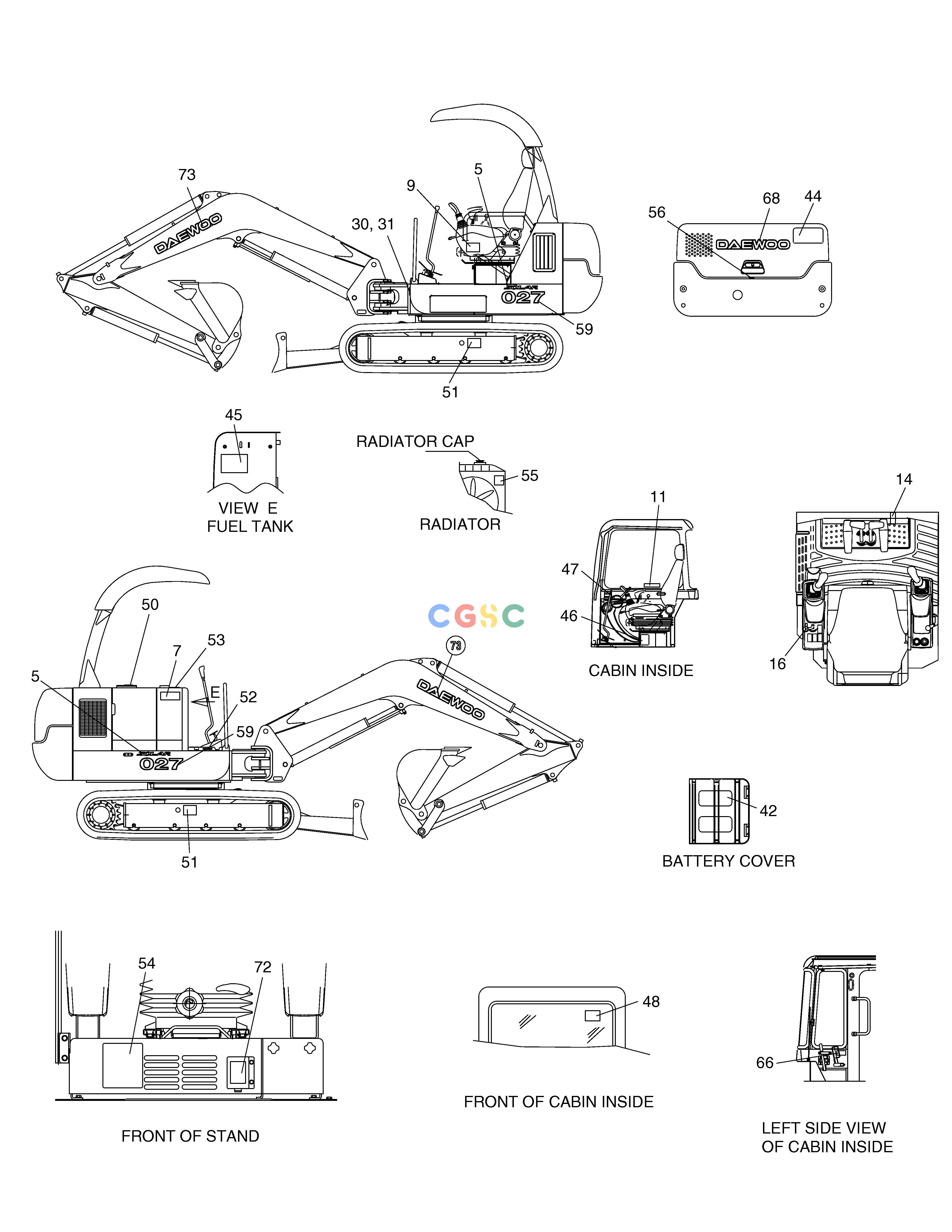 斗山零件查询NAME PLATE-JAPAN SOLAR 030PLUS (S/N 20001~) Doosan parts catalog online