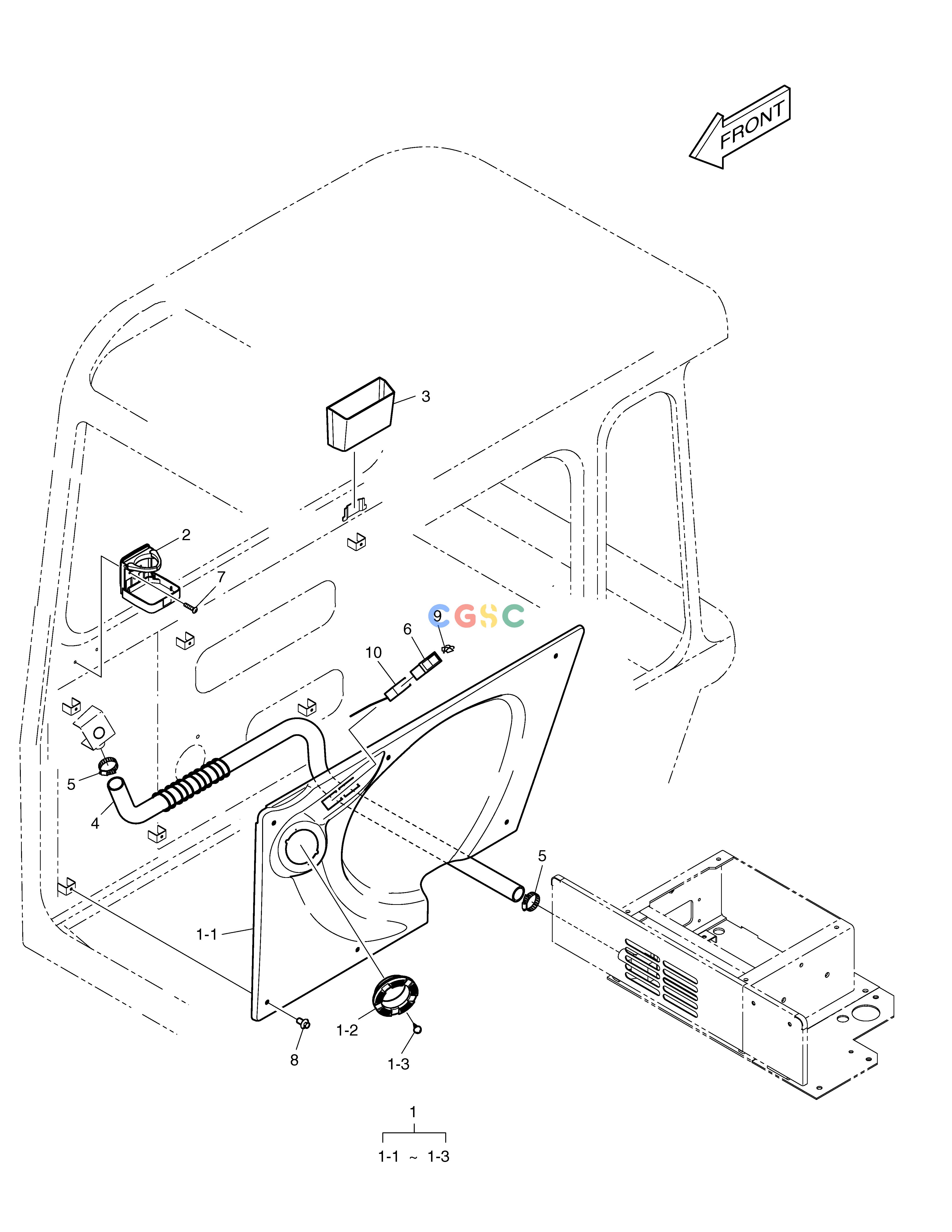斗山零件查询PANEL ASS'Y - CABIN SOLAR 030PLUS (S/N 20001~) Doosan parts catalog online