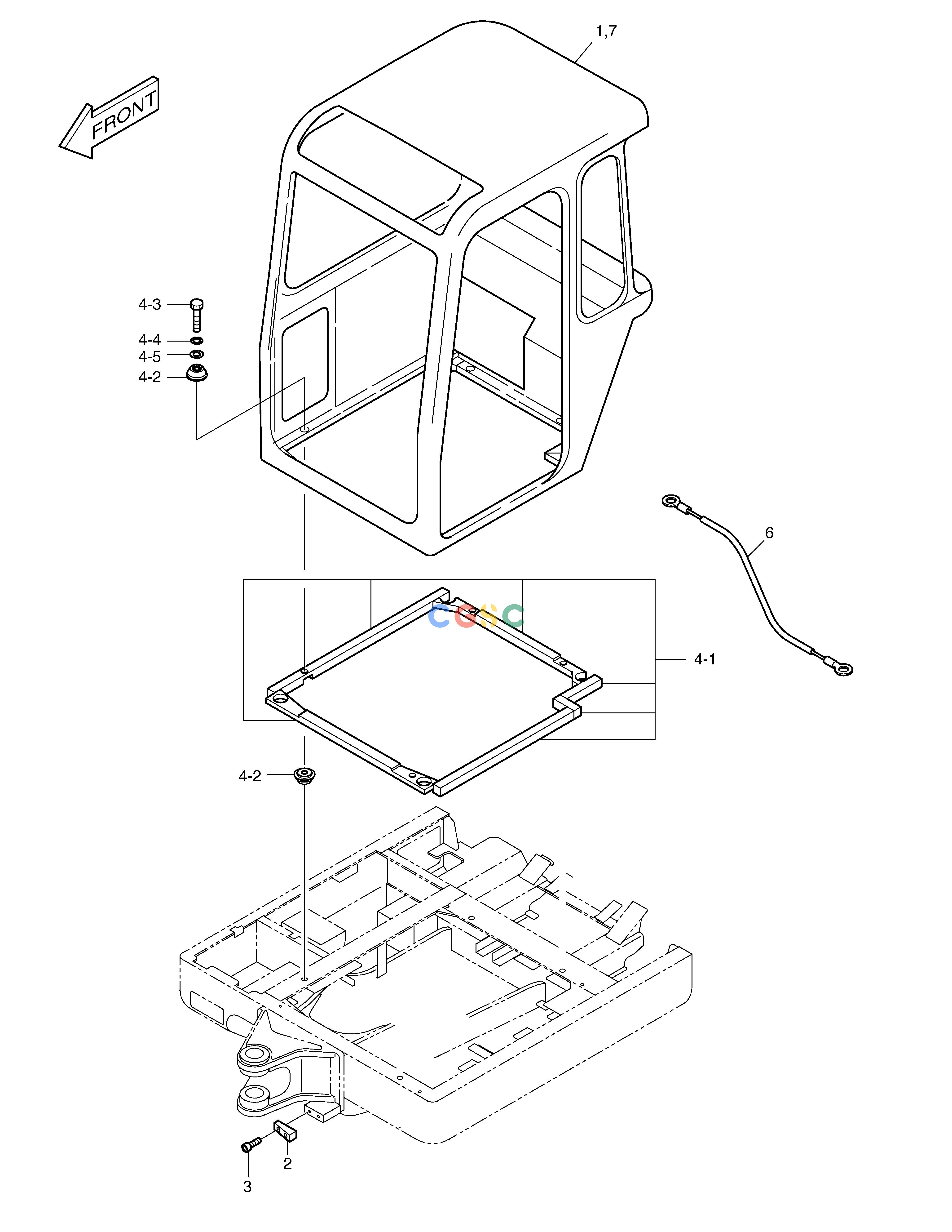 斗山零件查询CABIN MOUNTING SOLAR 030PLUS (S/N 20001~) Doosan parts catalog online