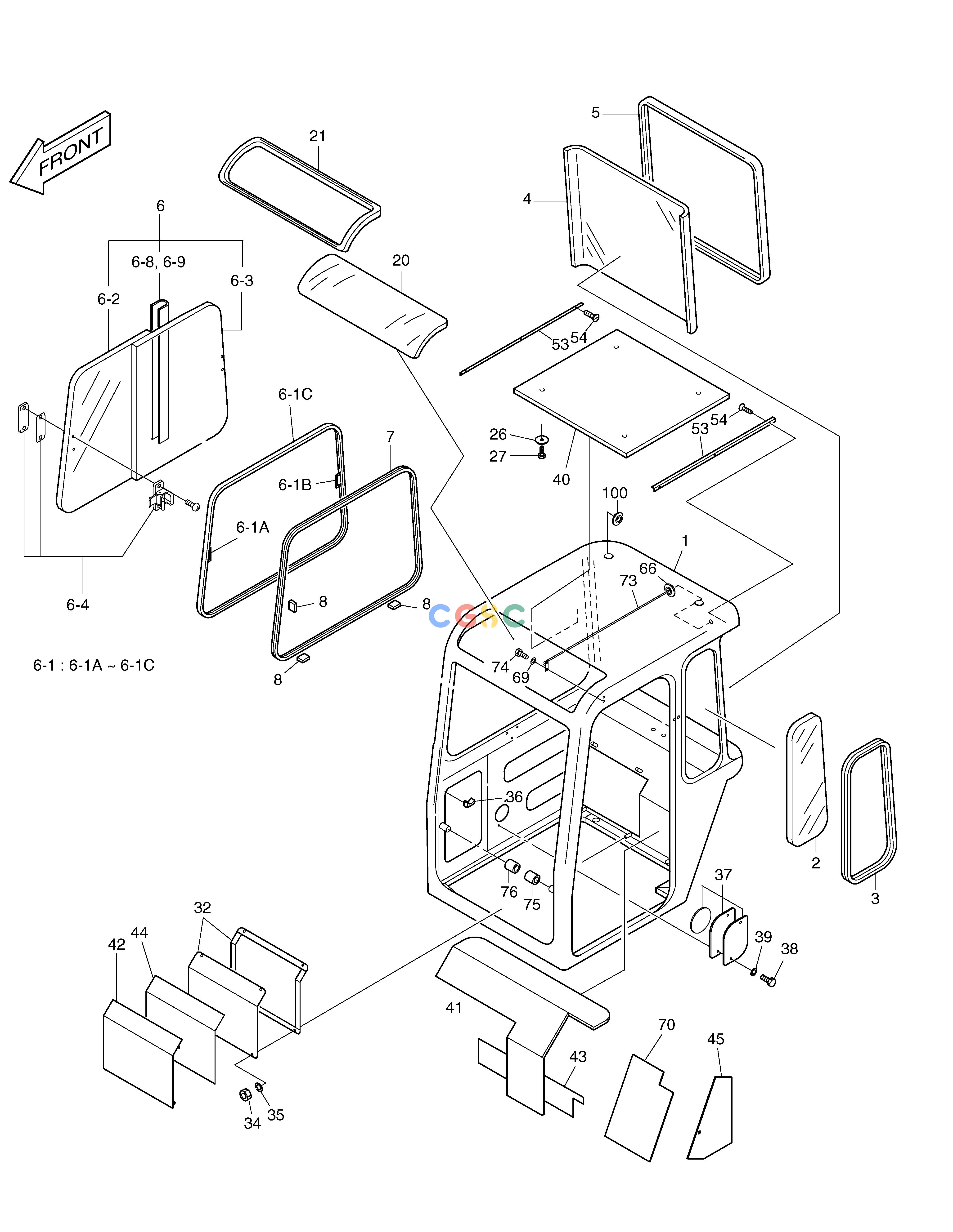 斗山零件查询CABIN(1) SOLAR 030PLUS (S/N 20001~) Doosan parts catalog online