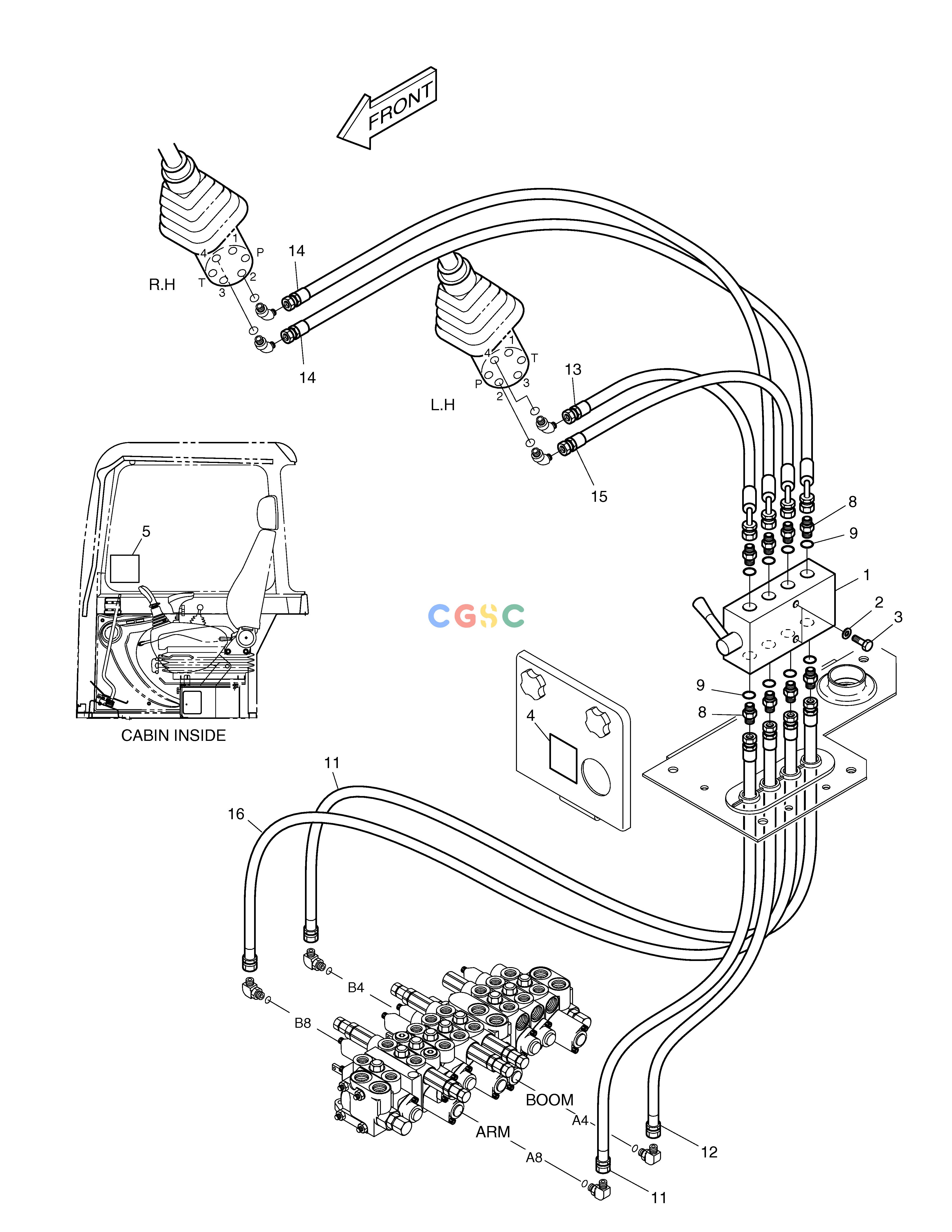 斗山零件查询SELECTOR VALVE PIPING SOLAR 030PLUS (S/N 20001~) Doosan parts catalog online