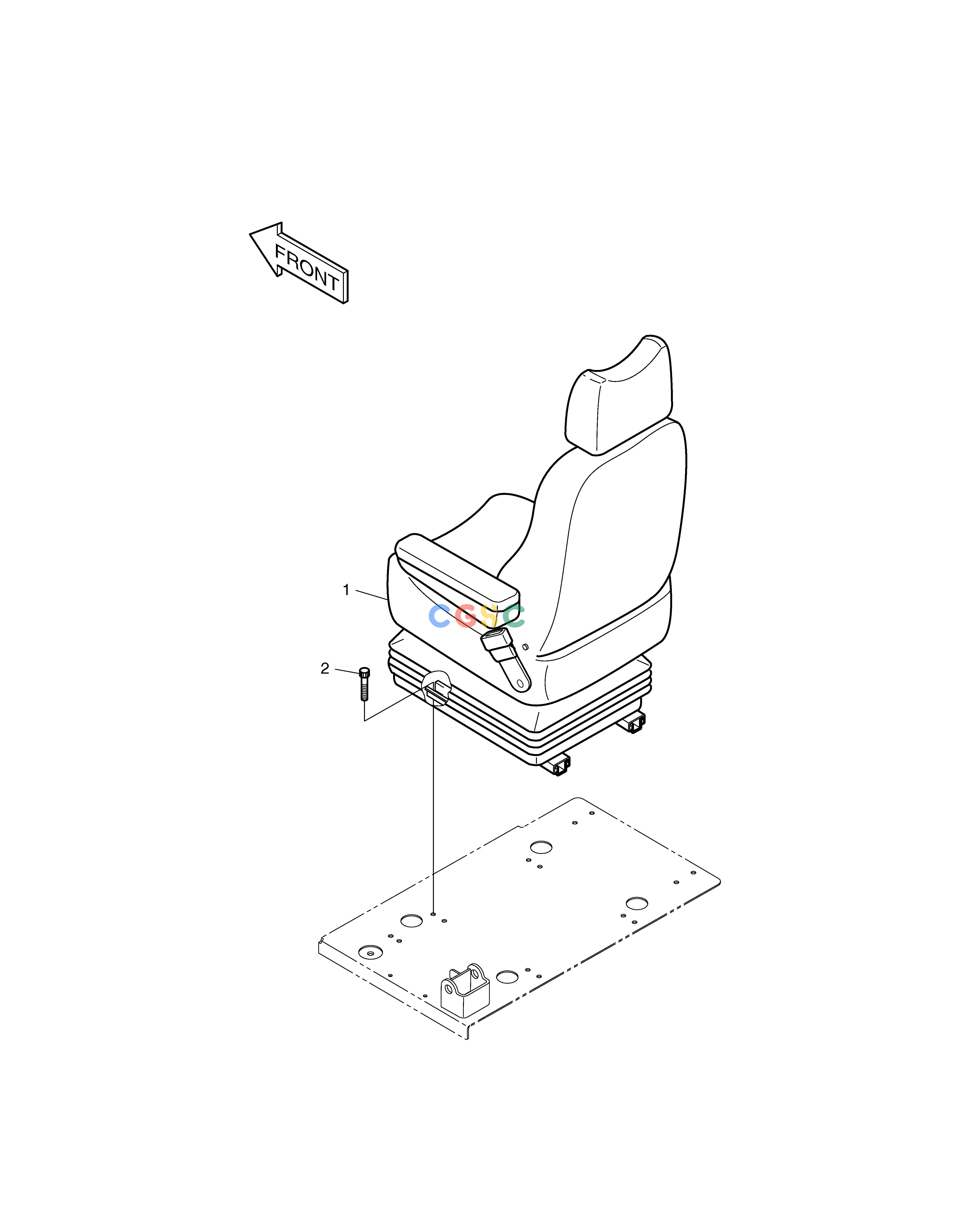 斗山零件查询SEAT MOUNTING-EXCEPT EUROPE & U.S.A SOLAR 140LC-V Doosan parts catalog online
