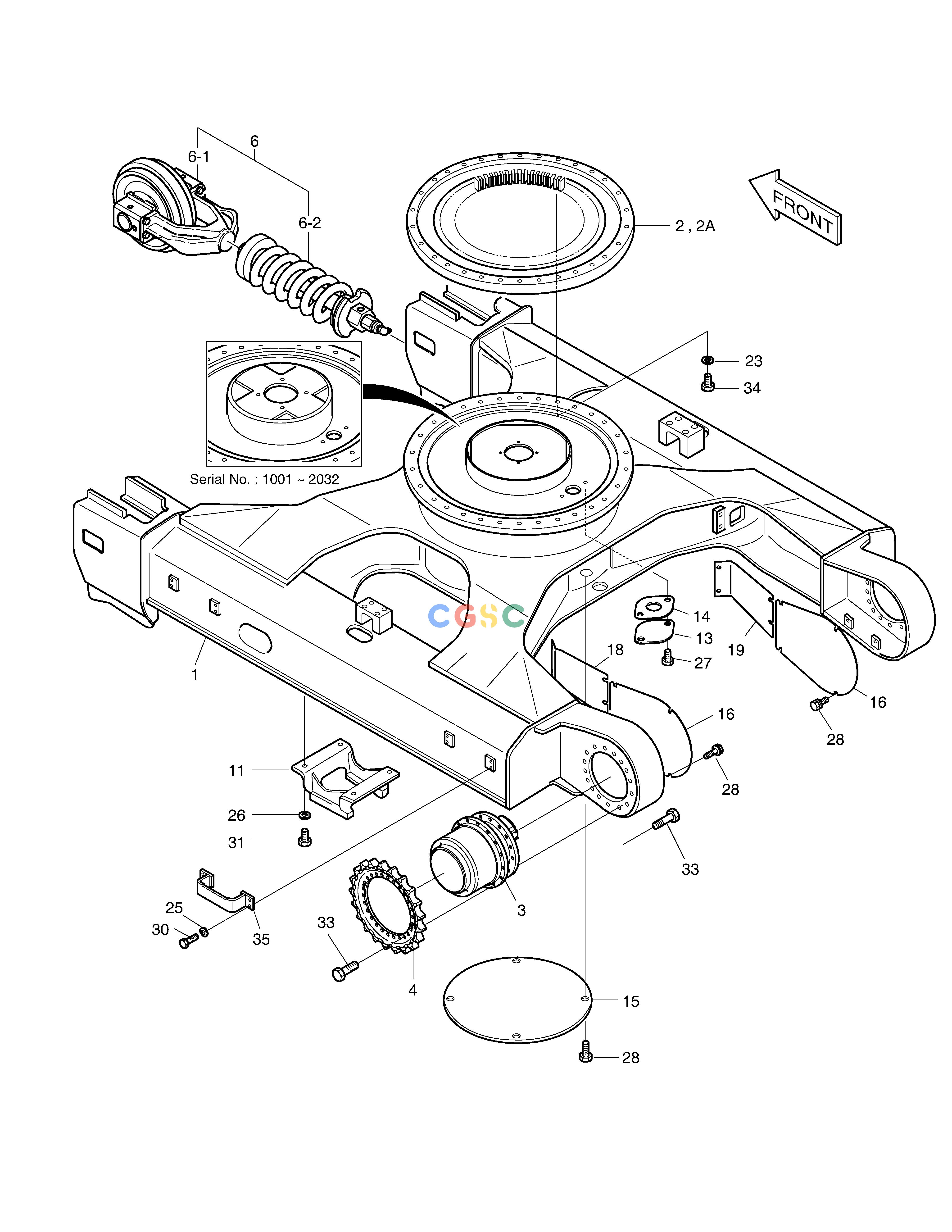 斗山零件查询TRACK FRAME SOLAR 140LC-V Doosan parts catalog online