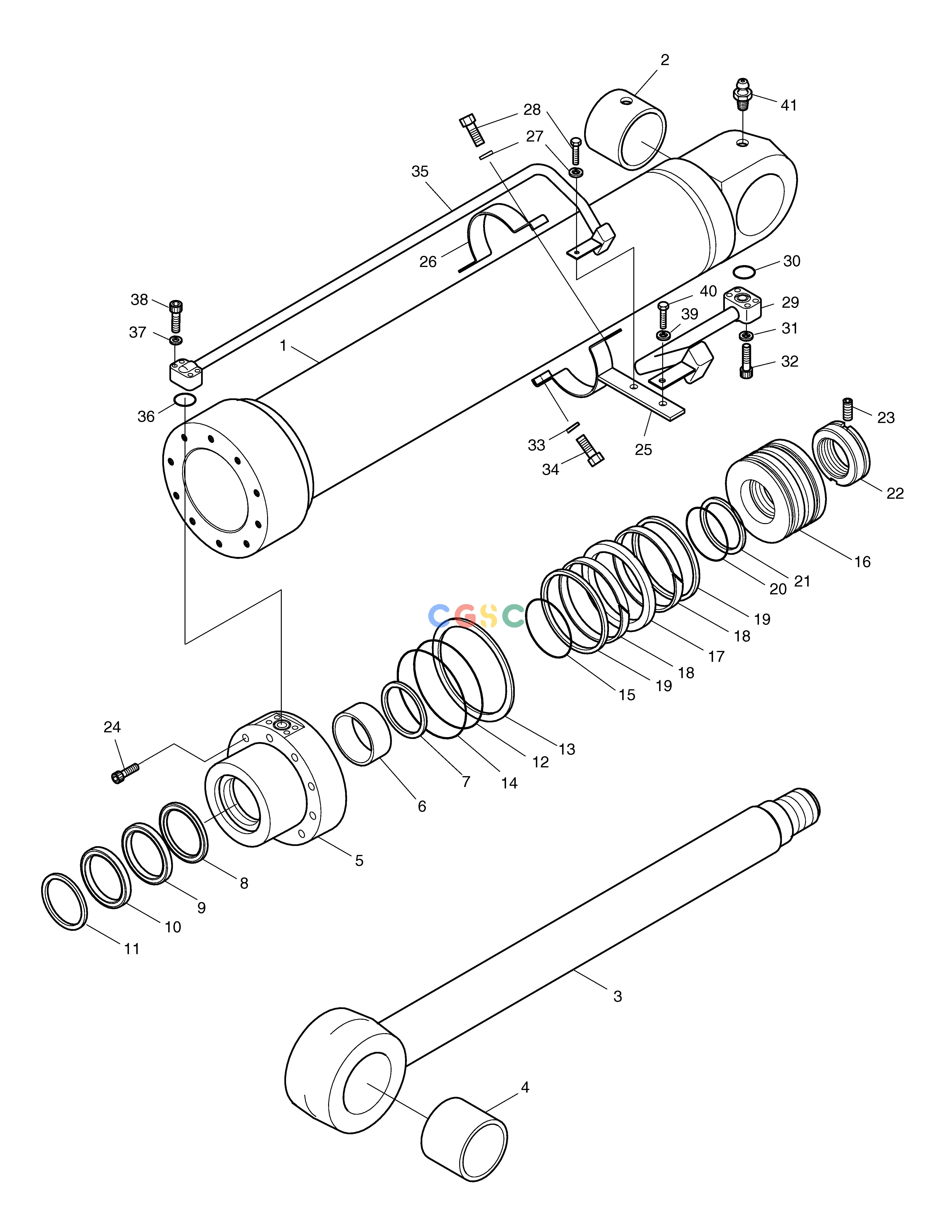 斗山零件查询BOOM CYLINDER-L.H SOLAR 140LC-V Doosan parts catalog online