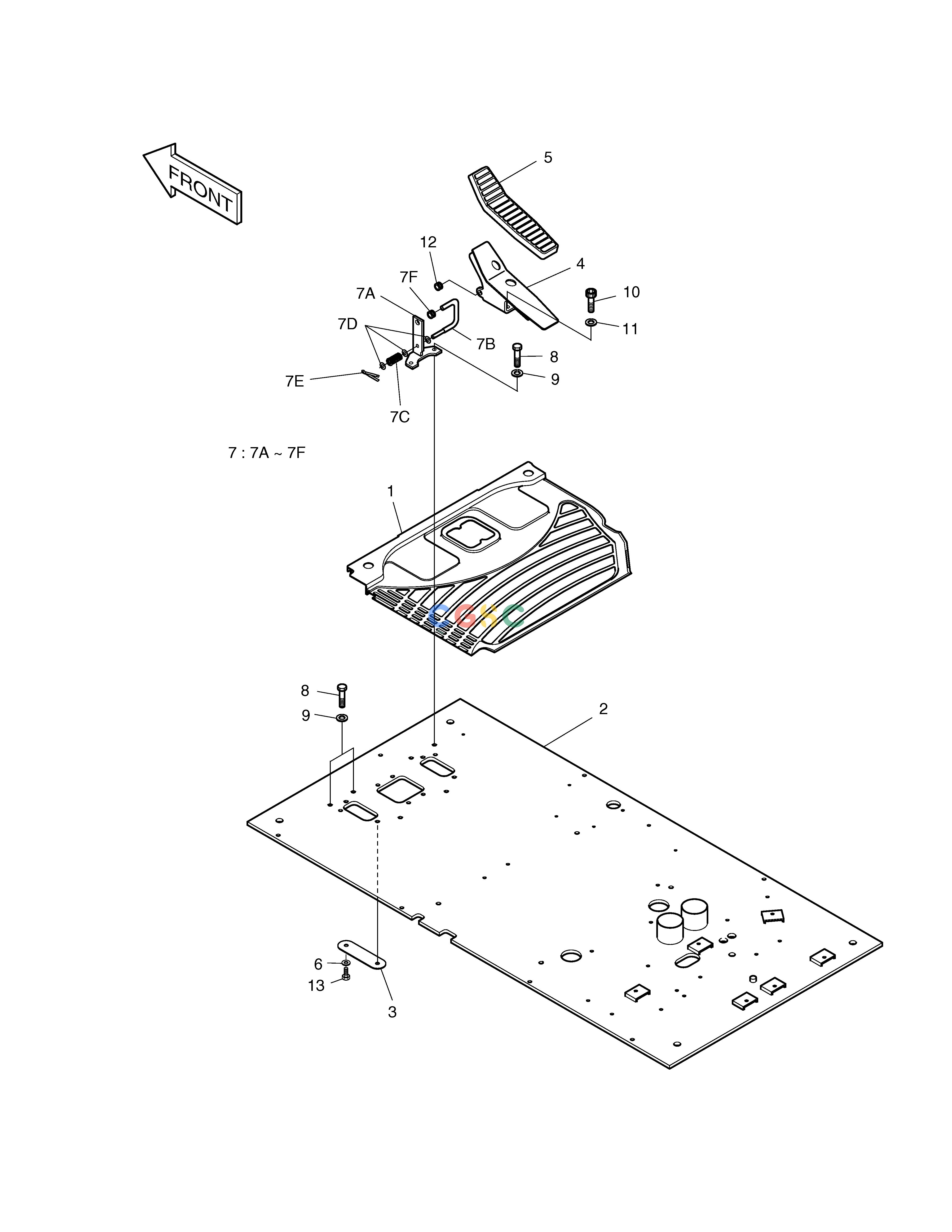 斗山零件查询FLOOR PLATE-TILTING SOLAR 140LC-V Doosan parts catalog online