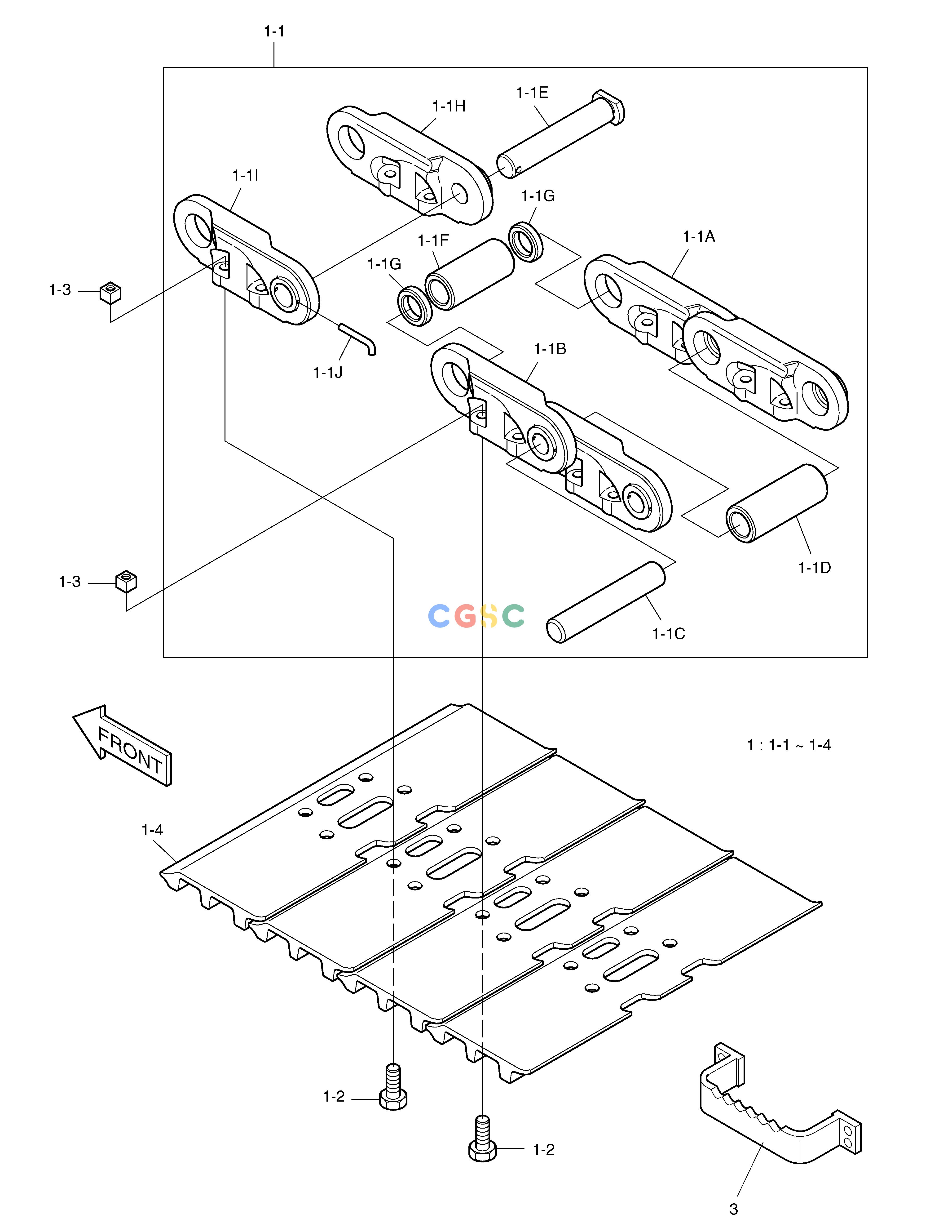 斗山零件查询TRACK SHOE ASS'Y-510G SOLAR 140LC-V Doosan parts catalog online