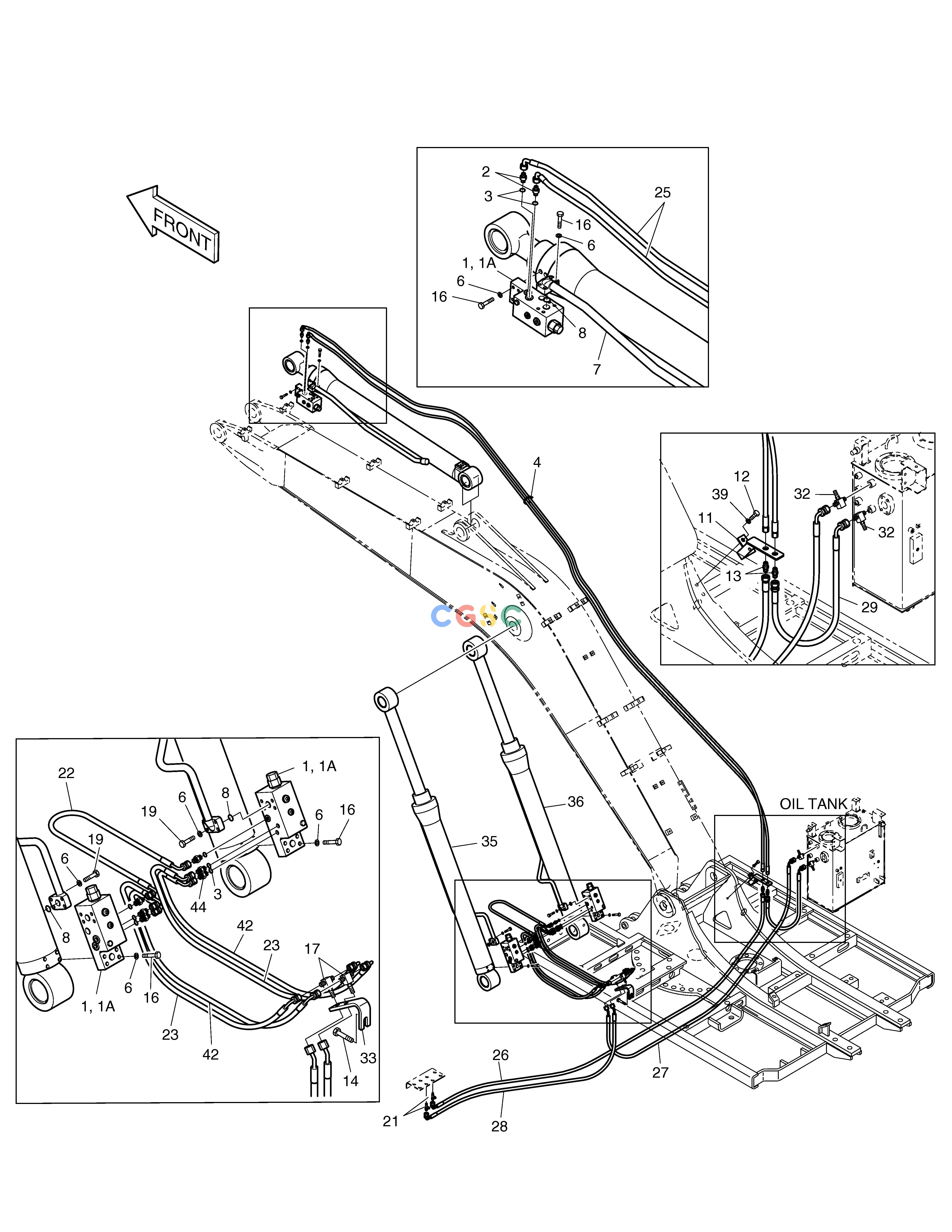 斗山零件查询LOCK VALVE PIPING-BOOM 4.6m SOLAR 140LC-V Doosan parts catalog online