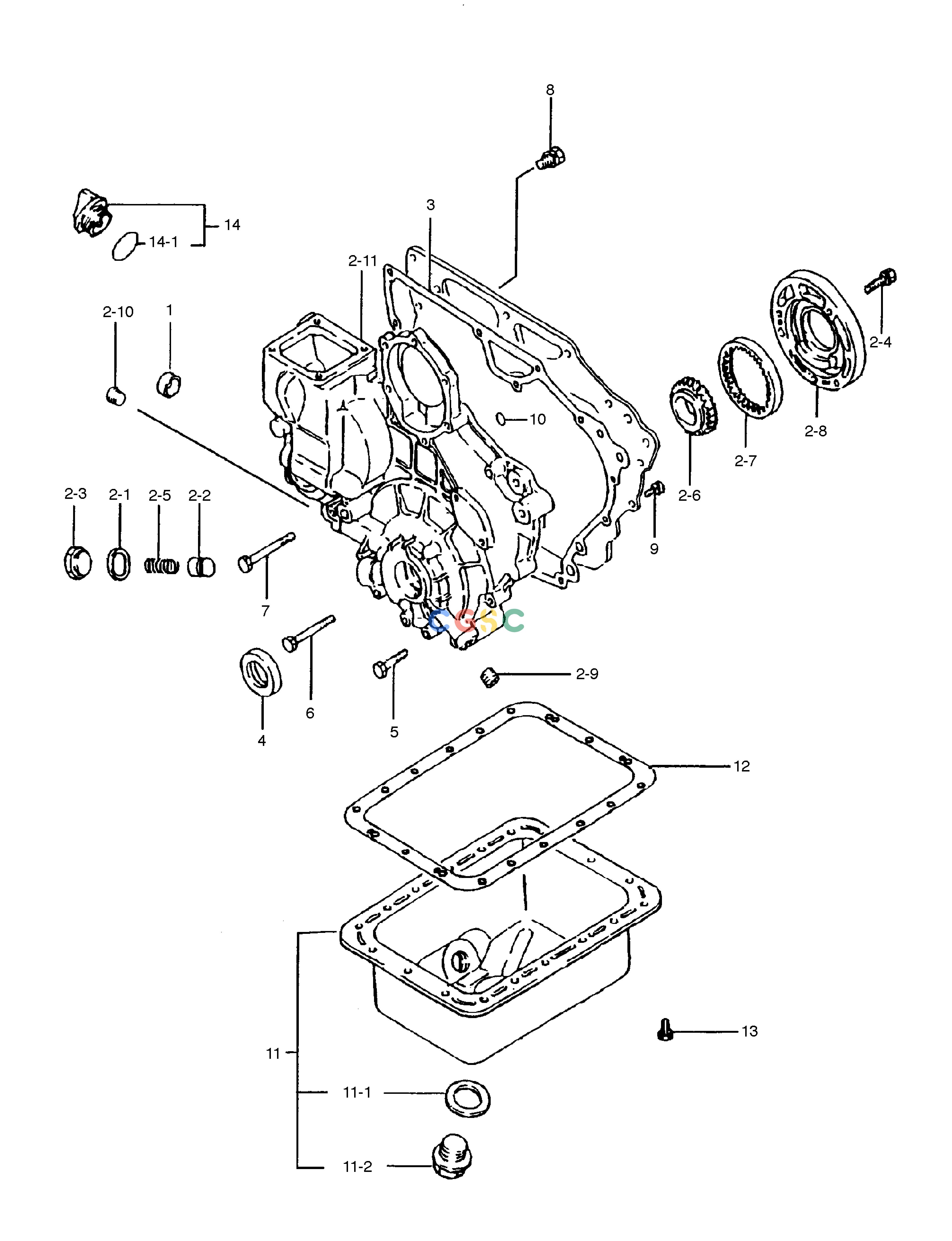 斗山零件查询OIL PAN & GEAR CASE SOLAR 015PLUS / S018-VT Doosan parts catalog online