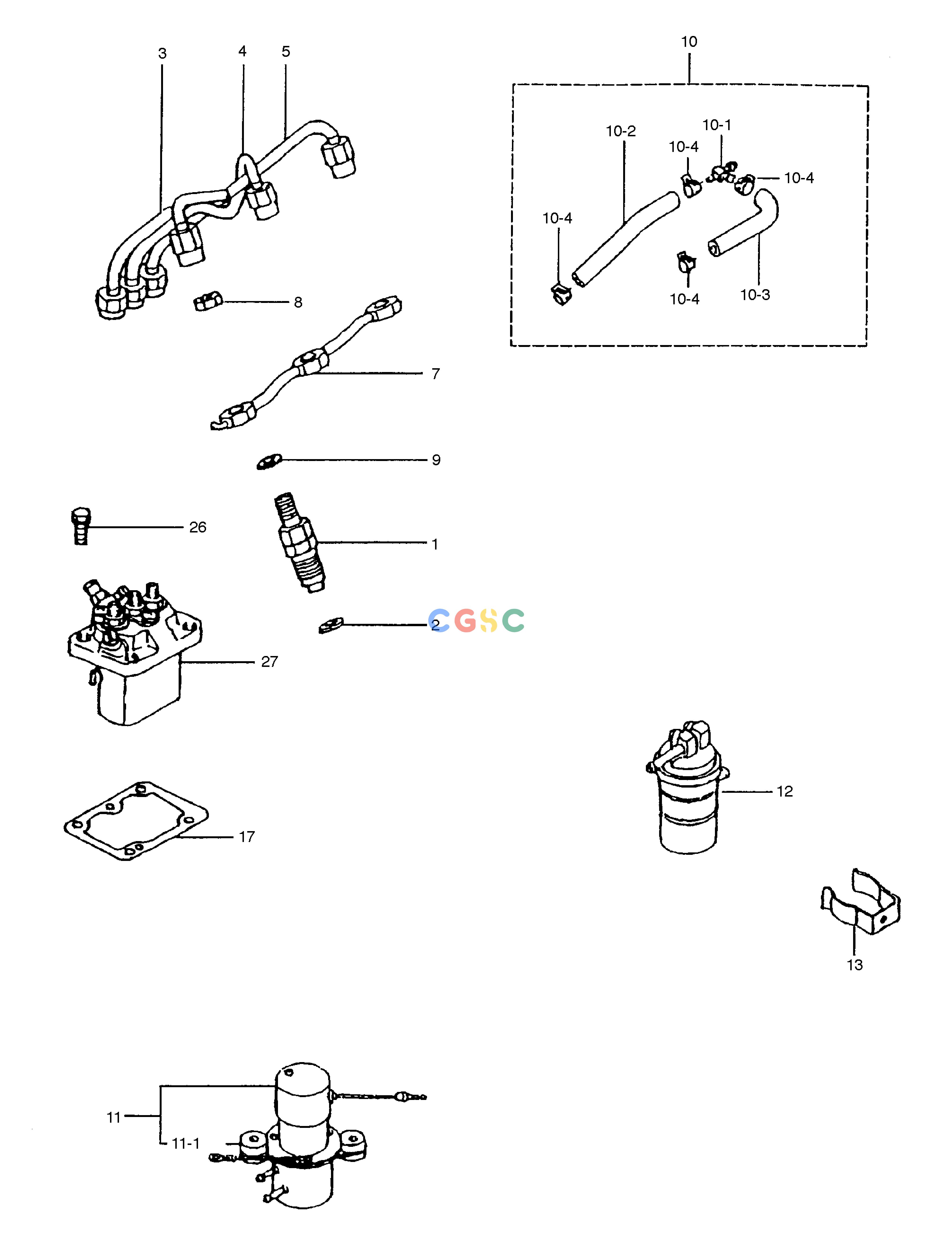 斗山零件查询FUEL SUPPLY PARTS SOLAR 015PLUS / S018-VT Doosan parts catalog online