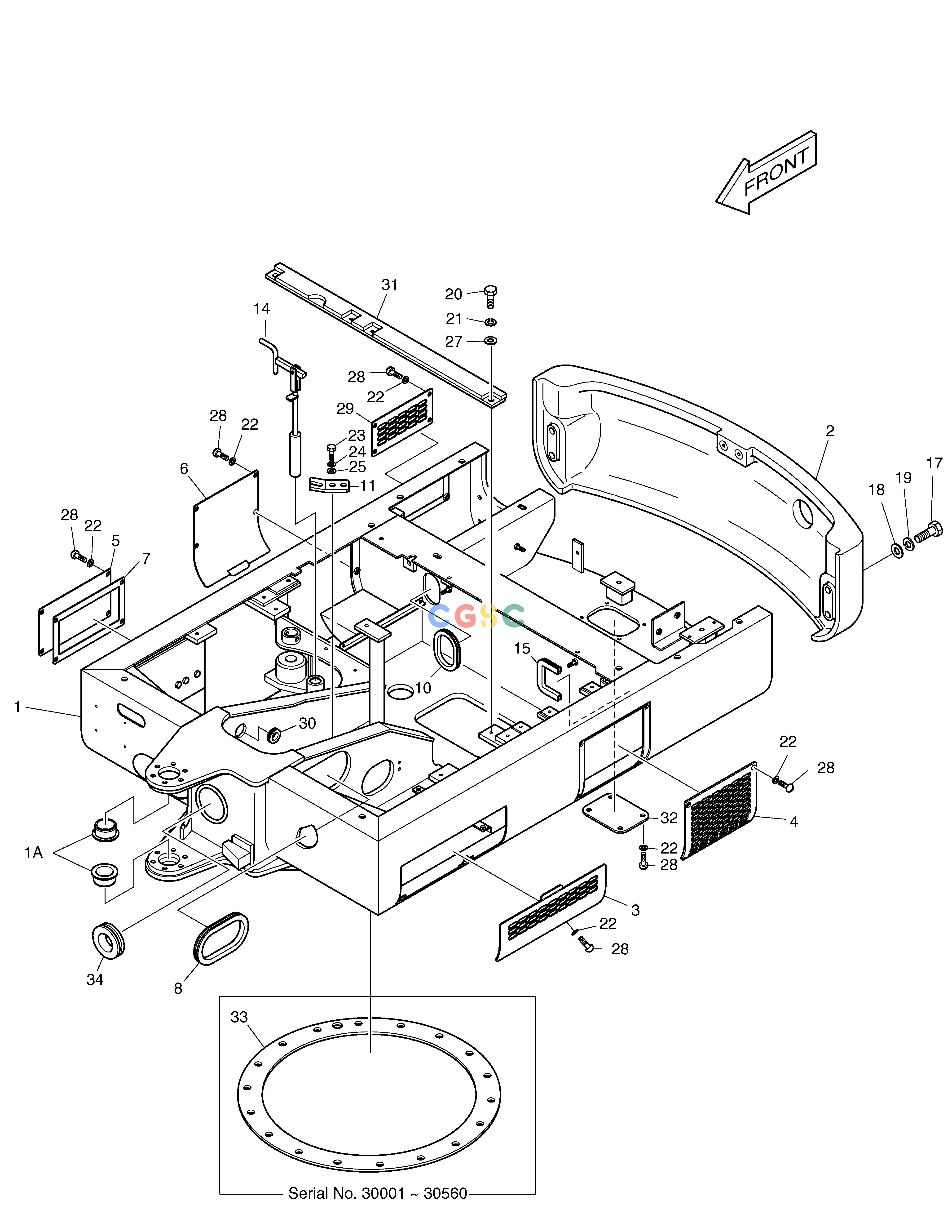 斗山零件查询MAIN FRAME SOLAR 015PLUS / S018-VT Doosan parts catalog online