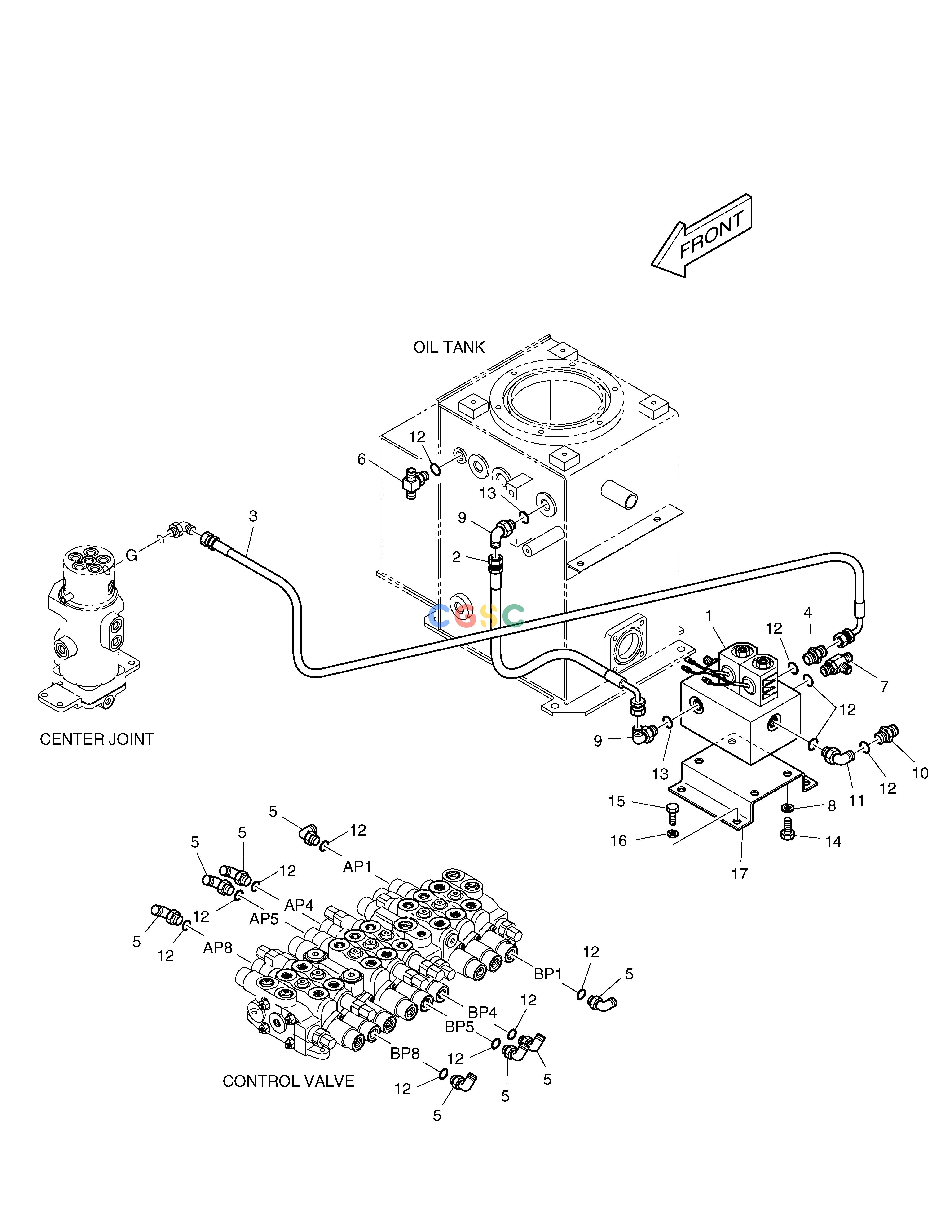 斗山零件查询PILOT PIPING(1) SOLAR 015PLUS / S018-VT Doosan parts catalog online