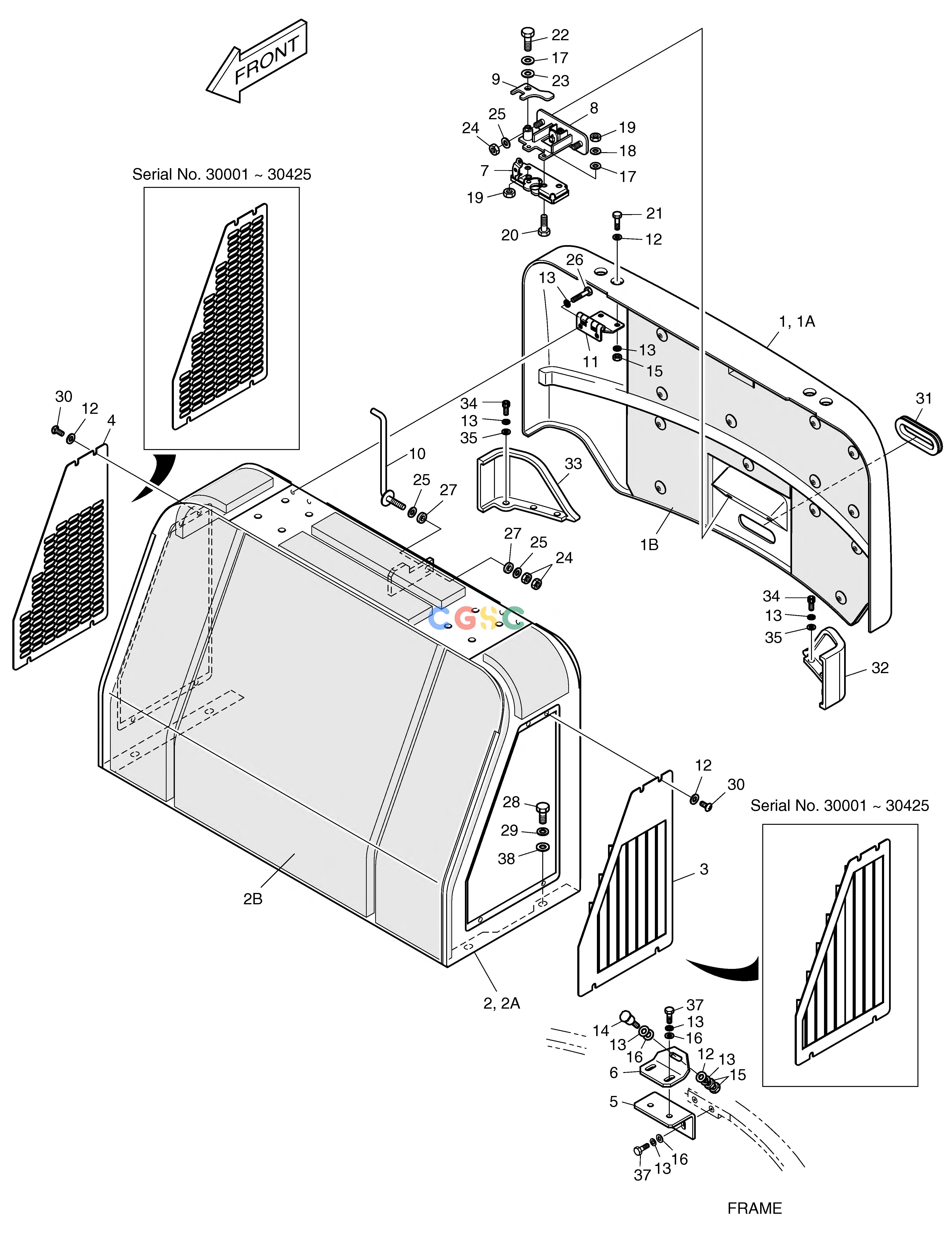 斗山零件查询ENGINE COVER SOLAR 015PLUS / S018-VT Doosan parts catalog online