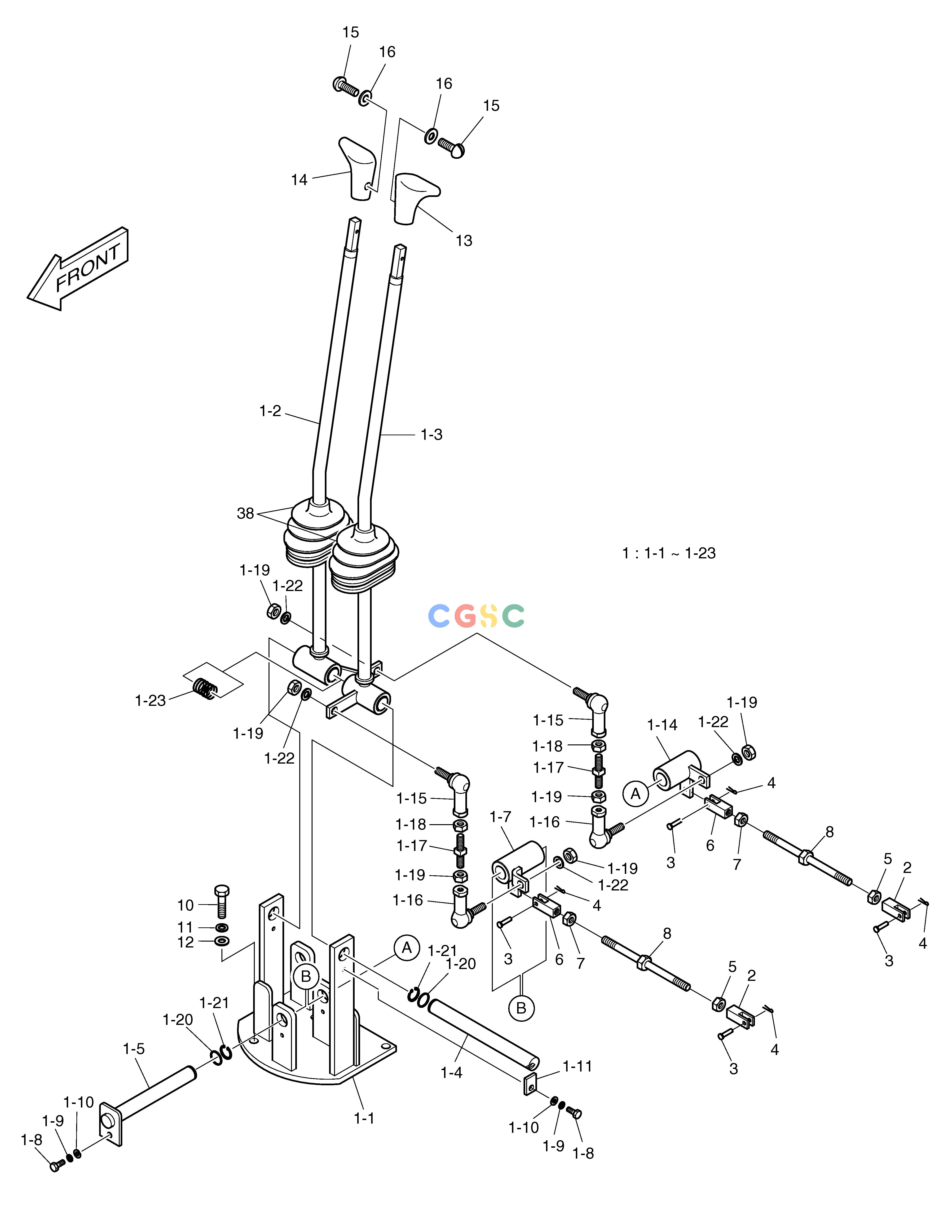 斗山零件查询LEVER - TRAVEL SOLAR 015PLUS / S018-VT Doosan parts catalog online