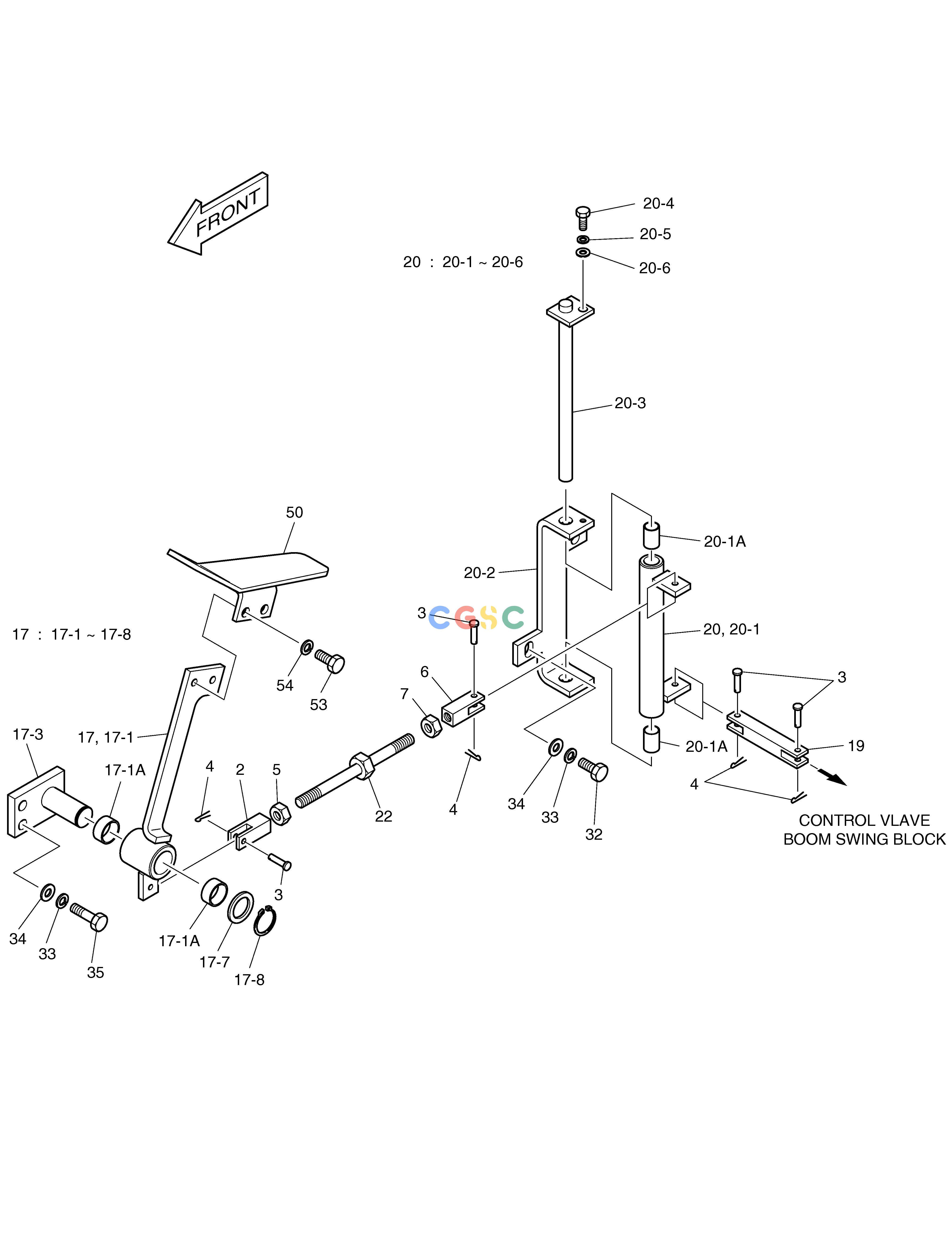 斗山零件查询LEVER - BOOM SWING SOLAR 015PLUS / S018-VT Doosan parts catalog online