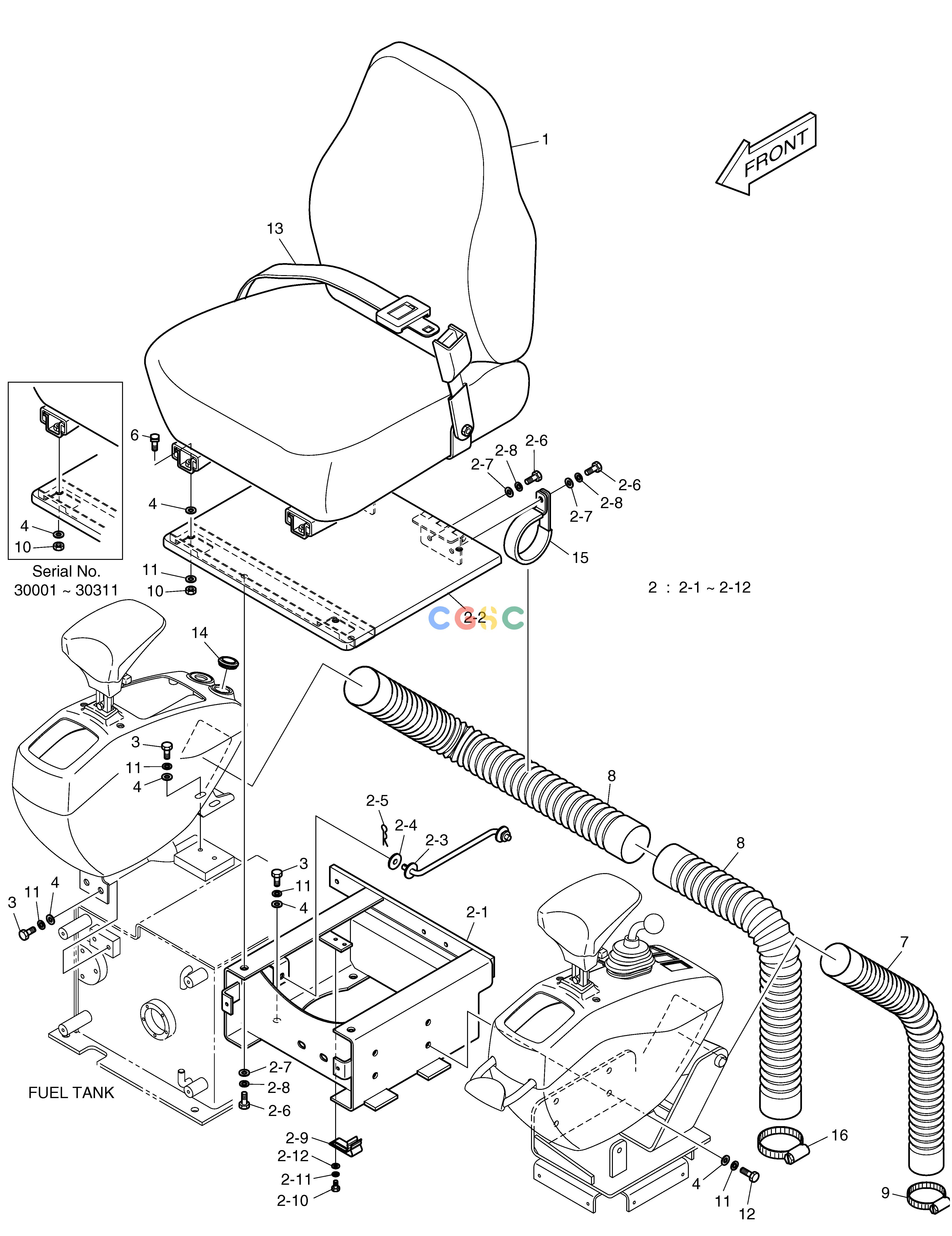 斗山零件查询SEAT MOUNTING SOLAR 015PLUS / S018-VT Doosan parts catalog online