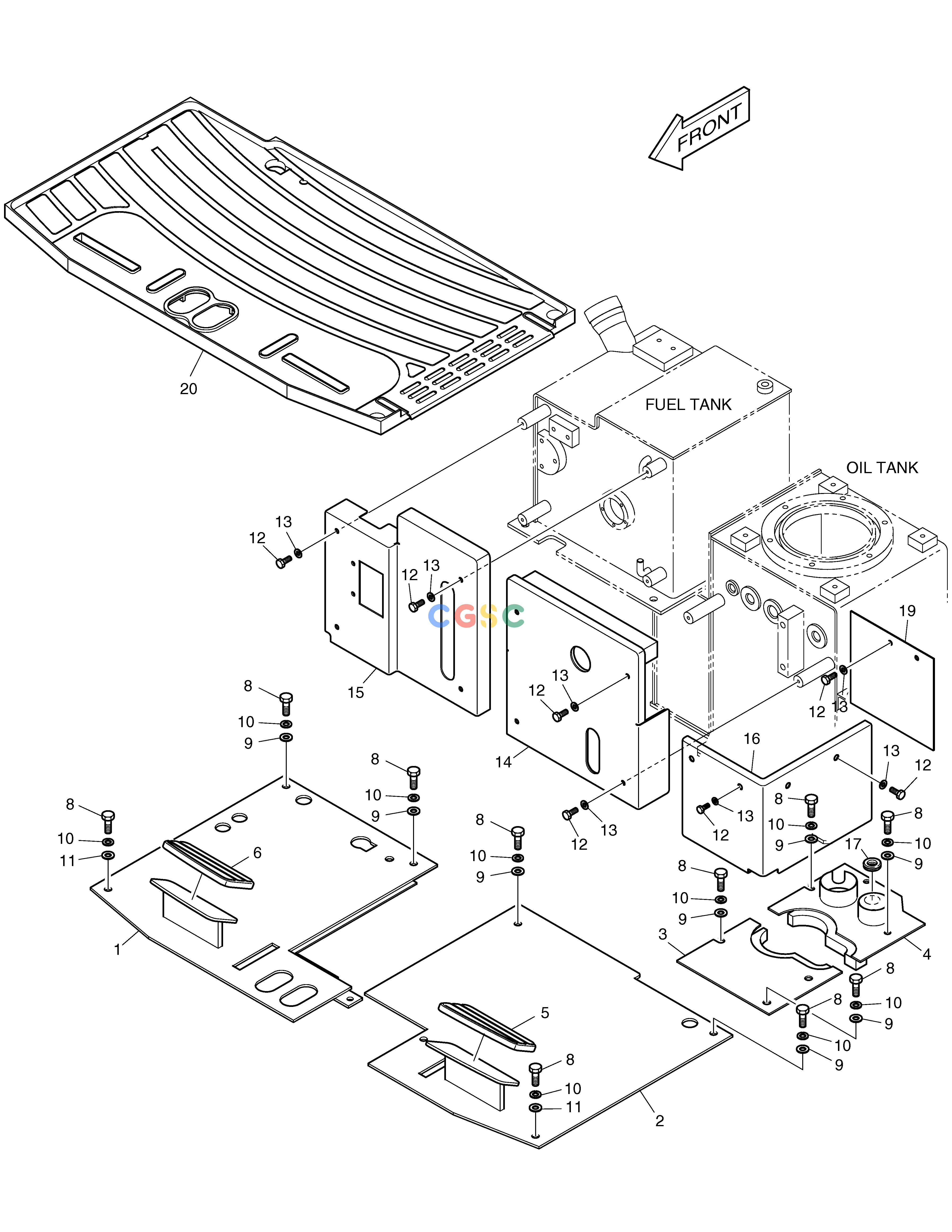 斗山零件查询FLOOR PLATE SOLAR 015PLUS / S018-VT Doosan parts catalog online