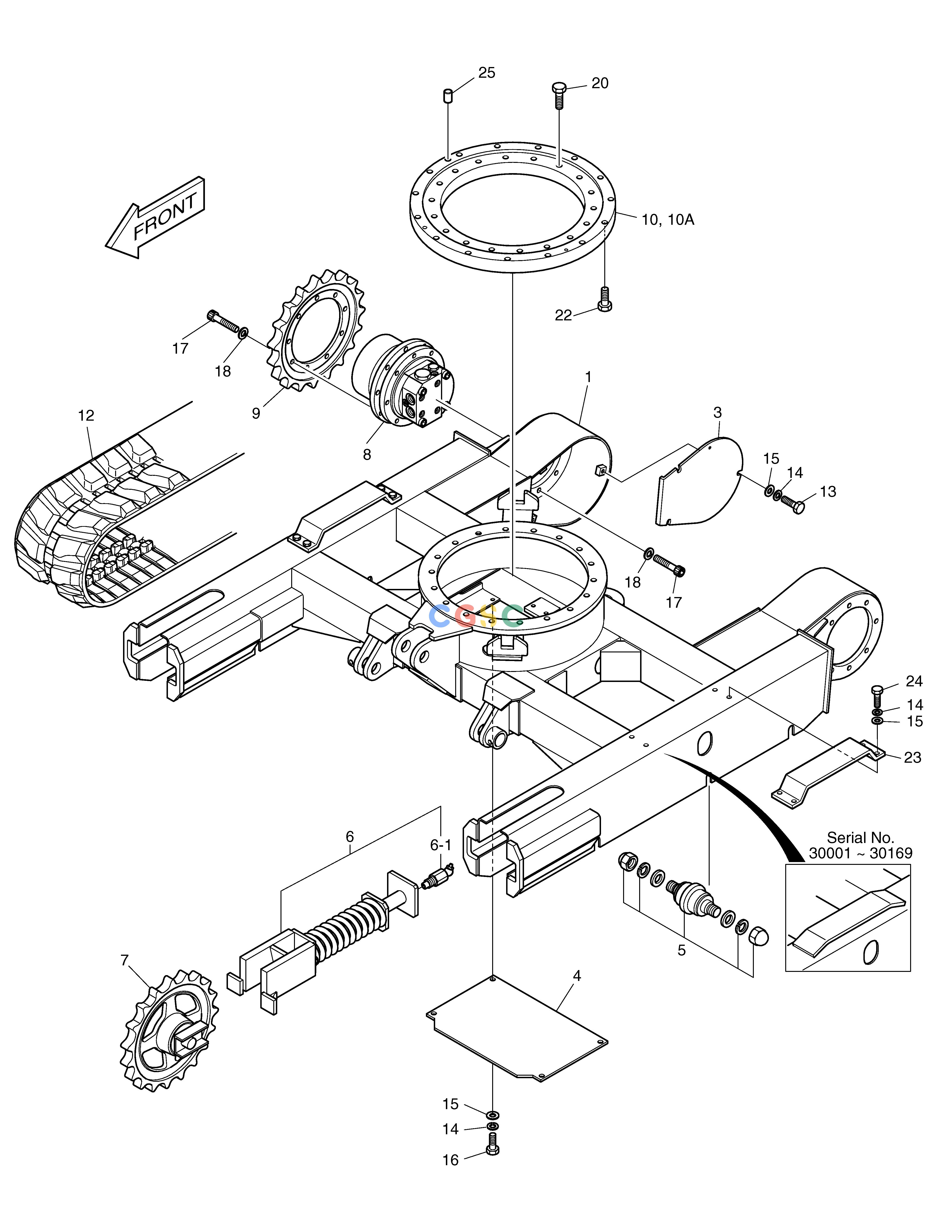 斗山零件查询TRACK FRAME - 1300mm SOLAR 015PLUS / S018-VT Doosan parts catalog online