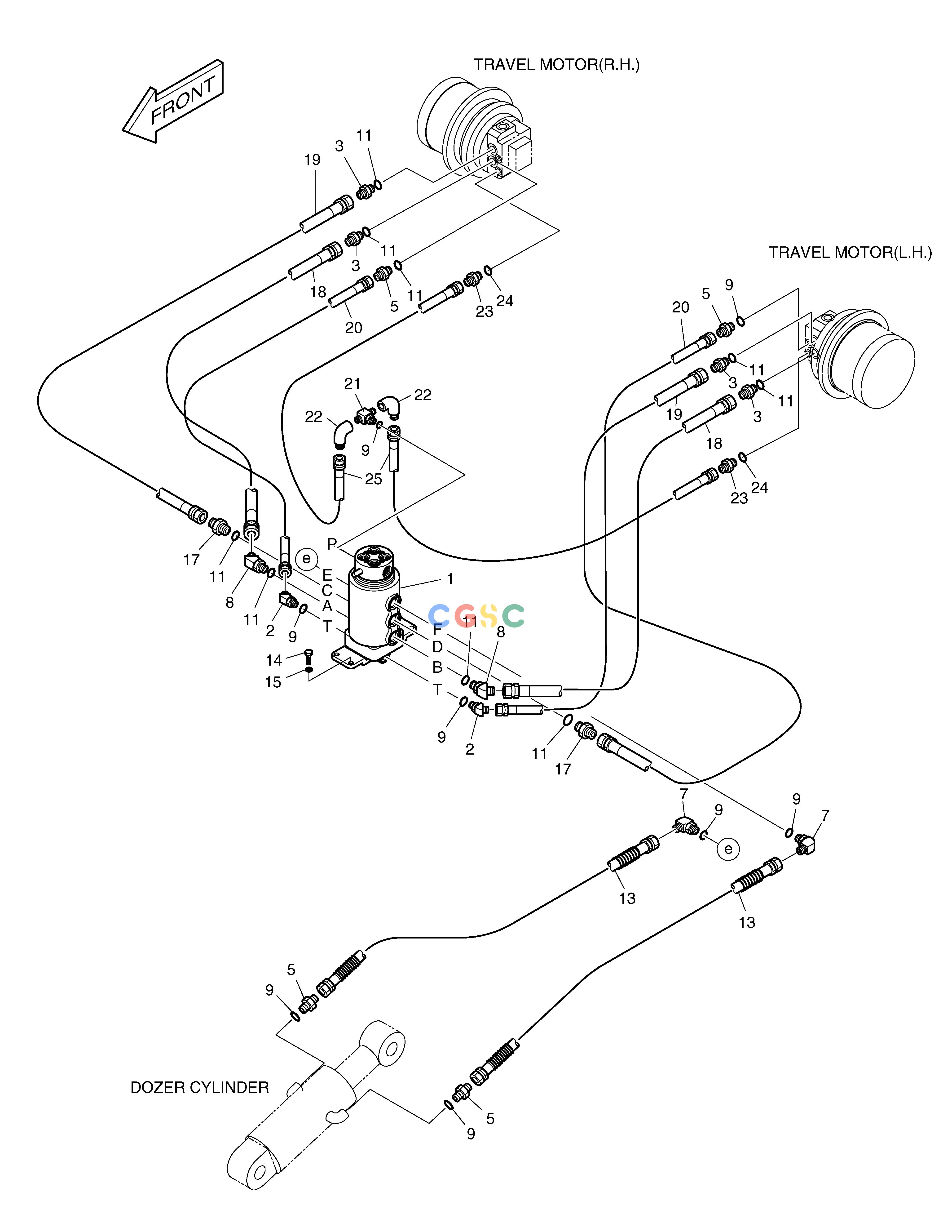 斗山零件查询TRAVELING PIPING SOLAR 015PLUS / S018-VT Doosan parts catalog online