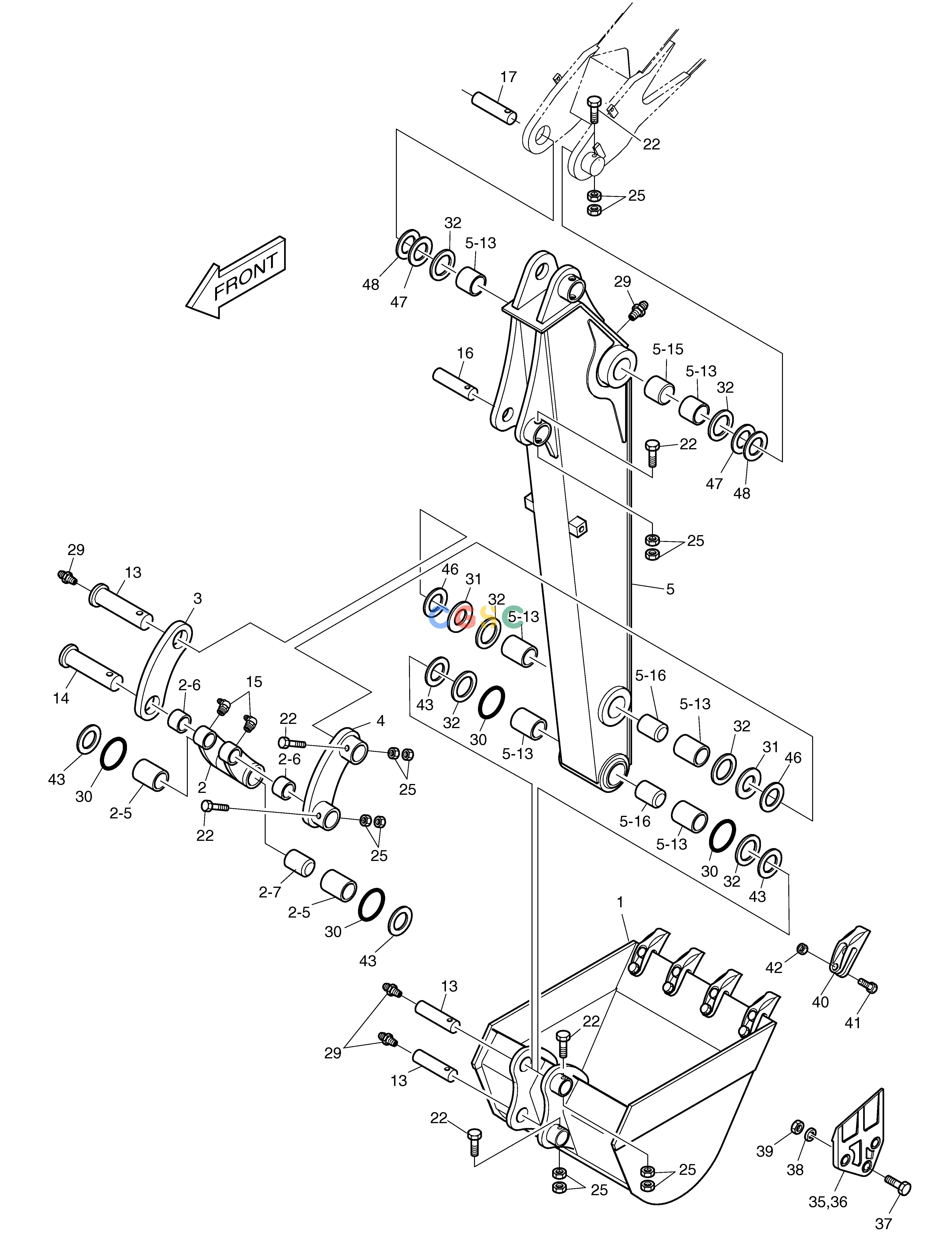斗山零件查询FRONT - ARM SOLAR 015PLUS / S018-VT Doosan parts catalog online