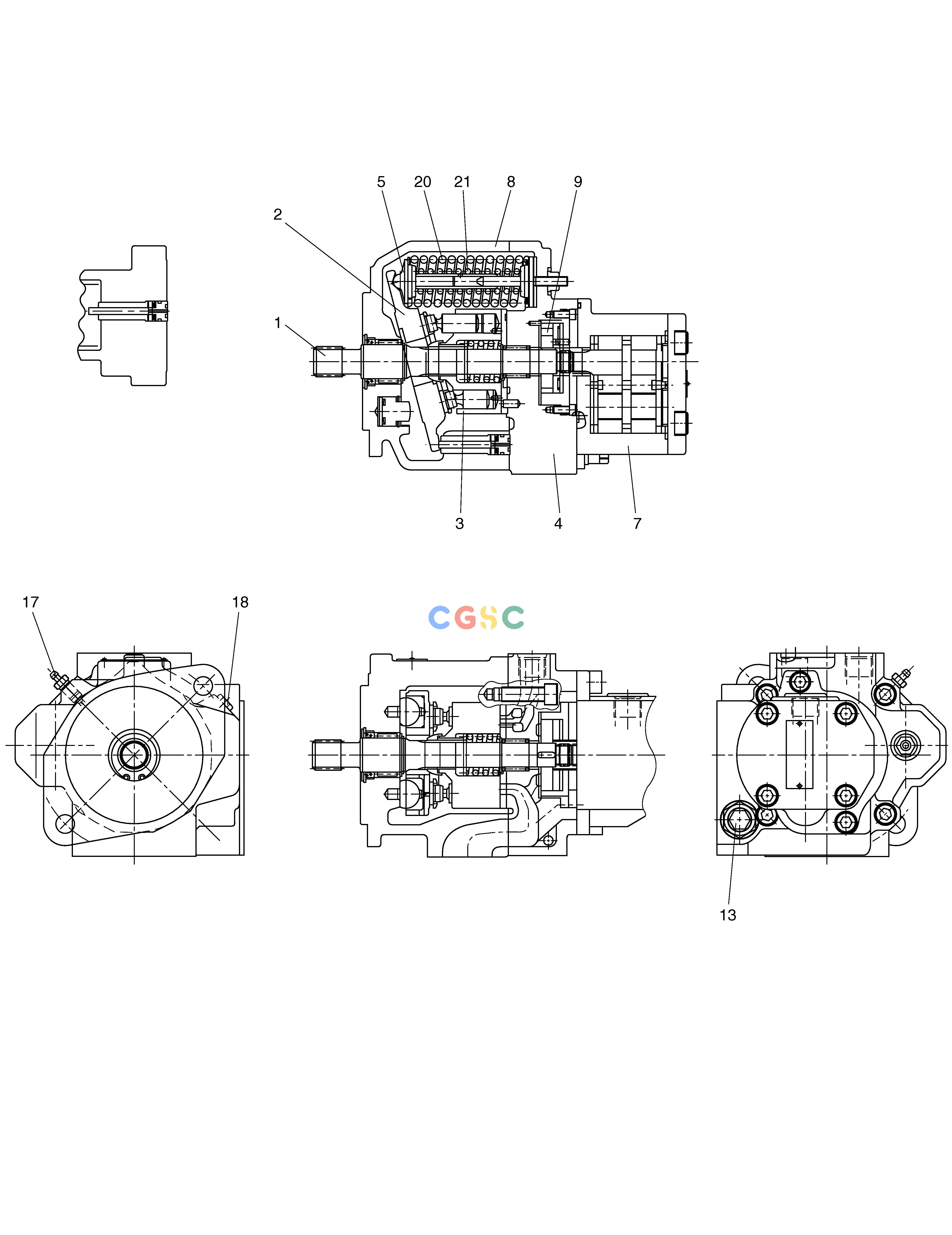 斗山零件查询MAIN PUMP SOLAR 015PLUS / S018-VT Doosan parts catalog online