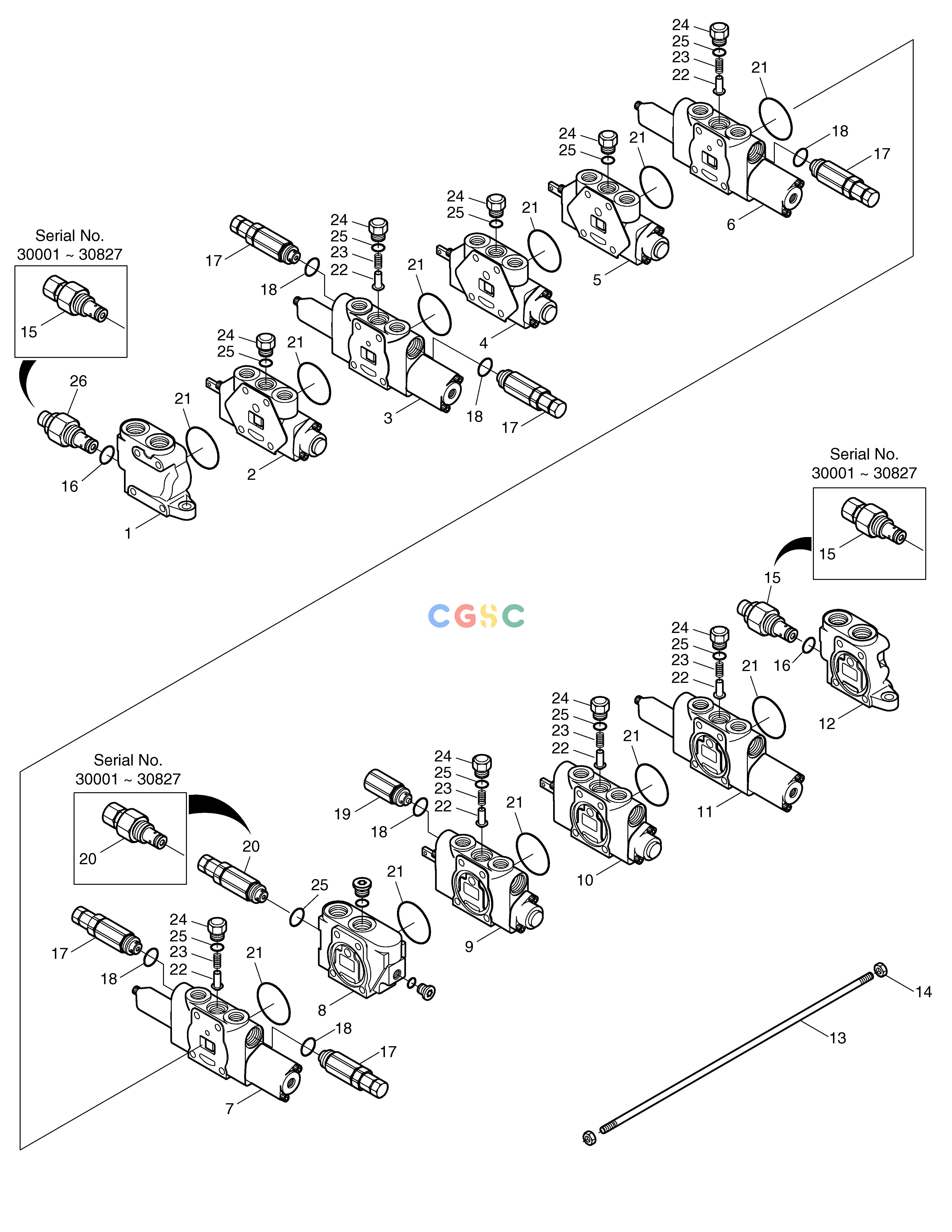 斗山零件查询CONTROL VALVE SOLAR 015PLUS / S018-VT Doosan parts catalog online